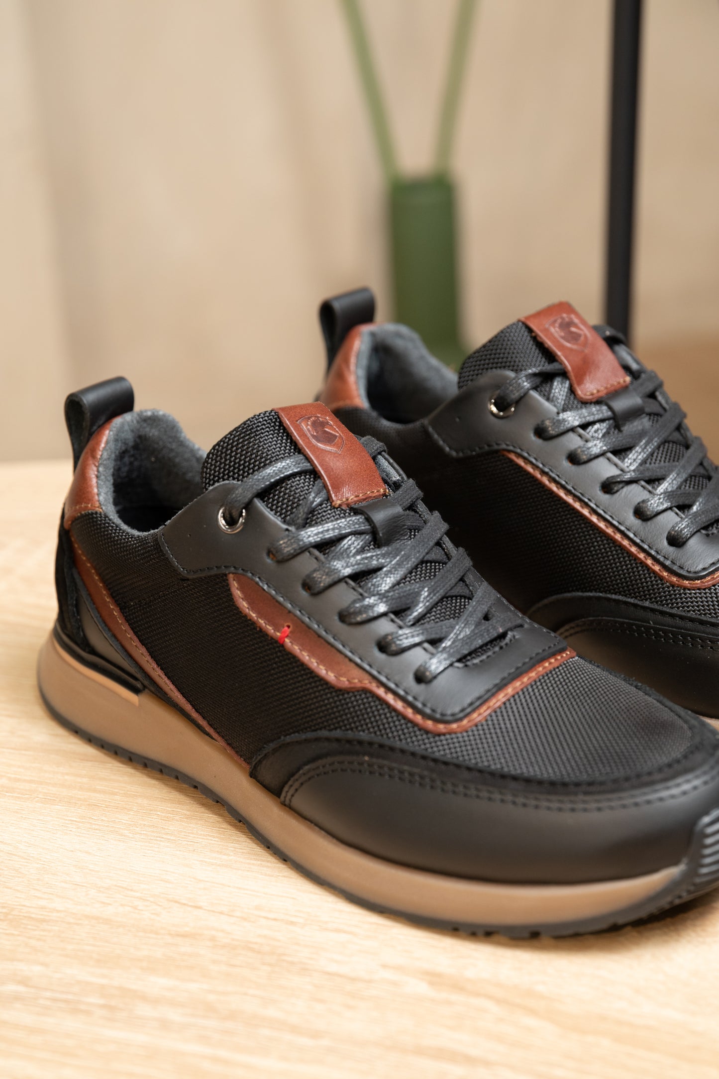 SNEAKERS GOP EN CUERO\LONA -REF: 317 NEGRO