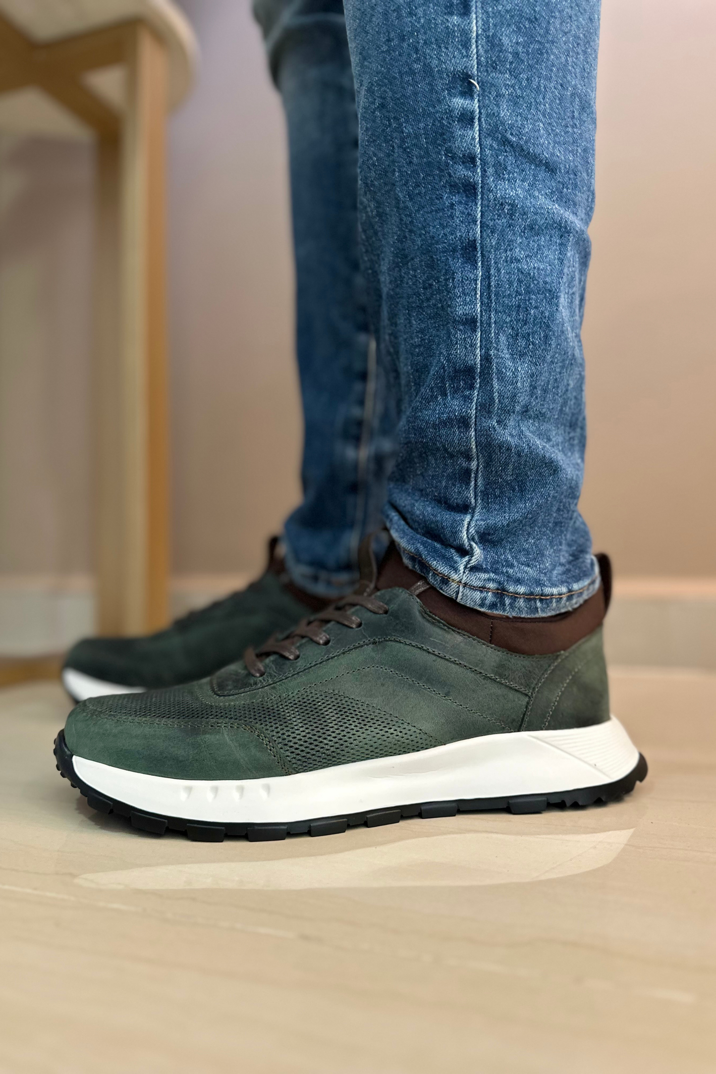 SNEAKERS MONBLANC -COLOR VERDE - PARA HOMBRE - REF: SPN 3050