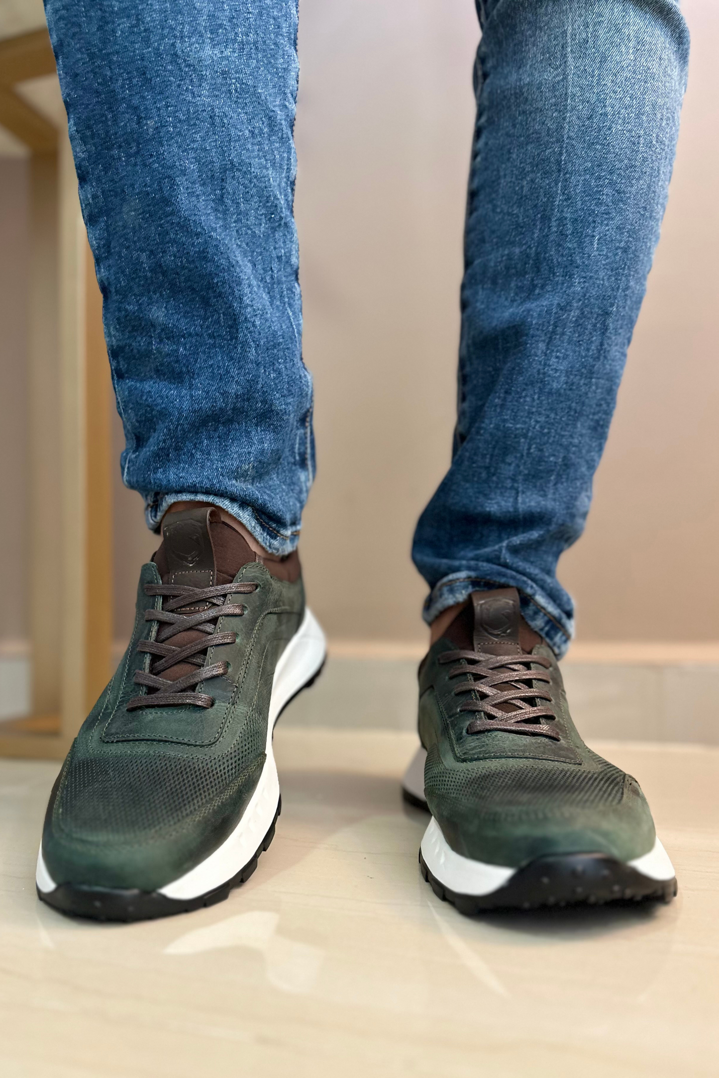 SNEAKERS MONBLANC -COLOR VERDE - PARA HOMBRE - REF: SPN 3050