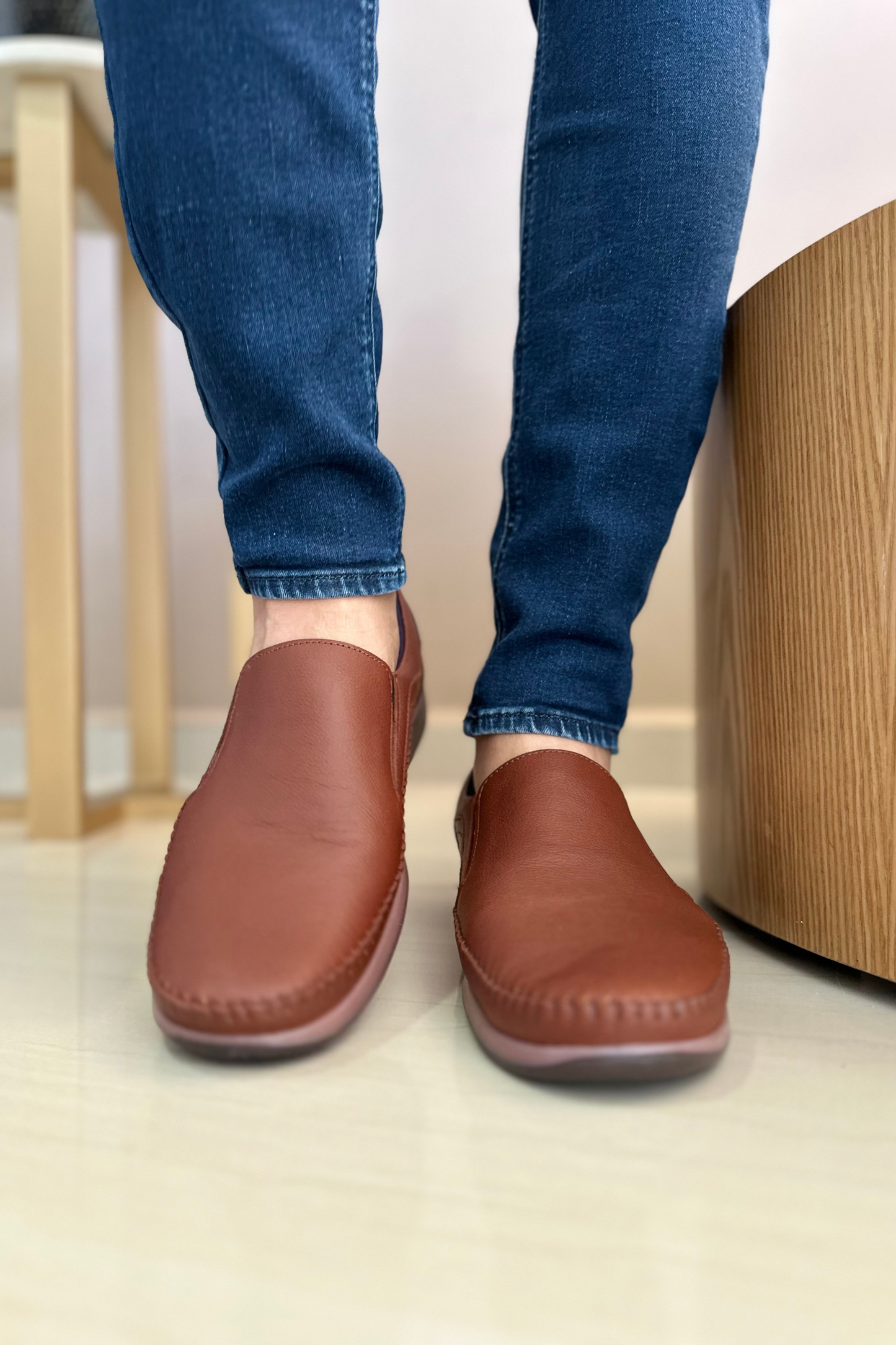 MOCASÍN DEKKO - EN CUERO - PARA HOMBRE - REF: ADO 6306