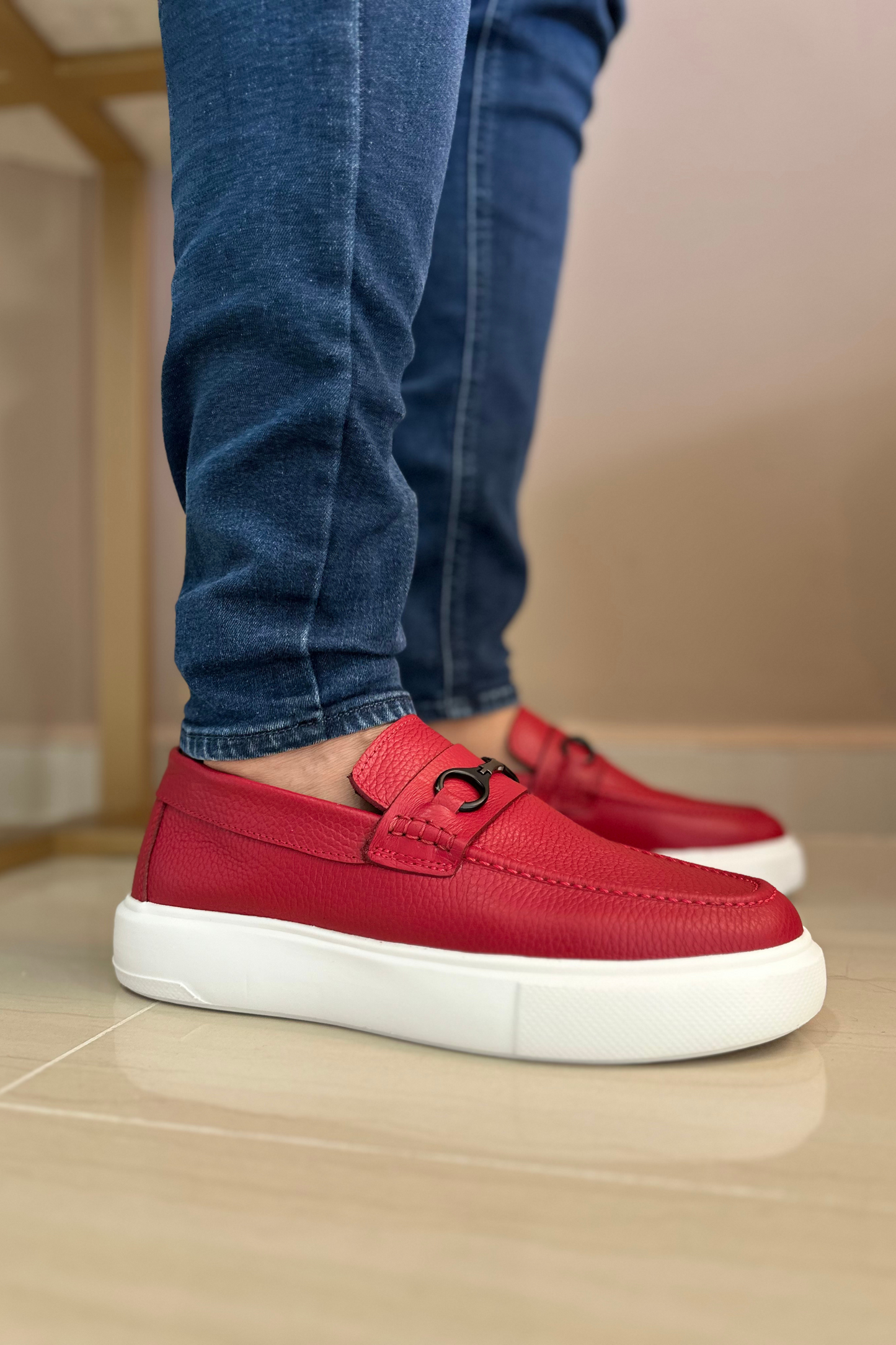 MOCASÍN ROM - EN CUERO - PARA HOMBRE