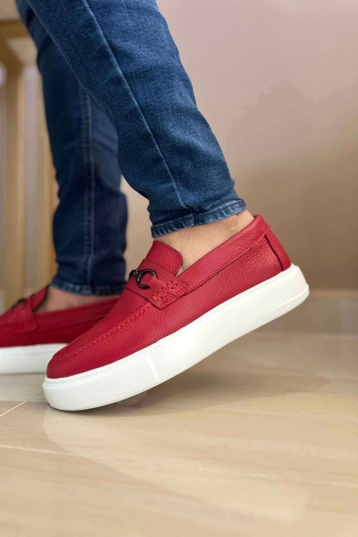 MOCASÍN ROM - EN CUERO - PARA HOMBRE