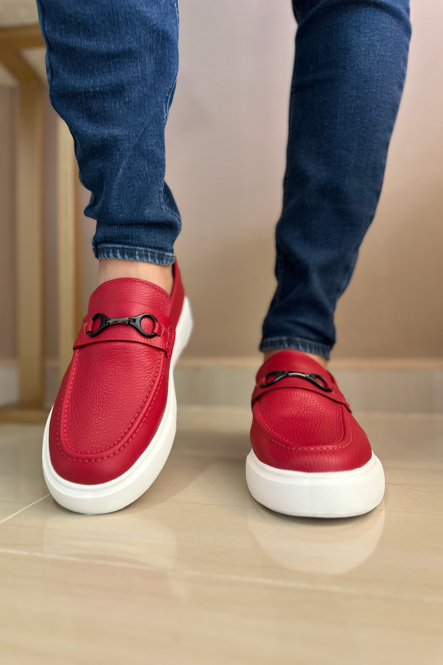 MOCASÍN ROM - EN CUERO - PARA HOMBRE