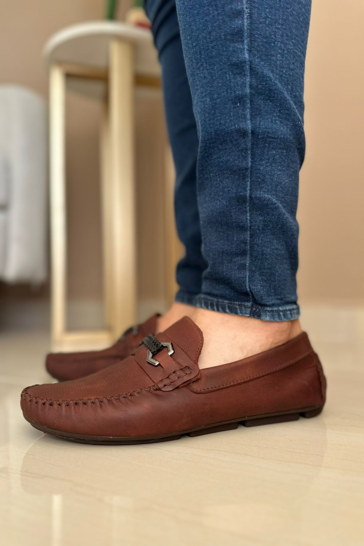MOCASINES SPEAK - EN CUERO - PARA HOMBRE - REF: ANT 1002
