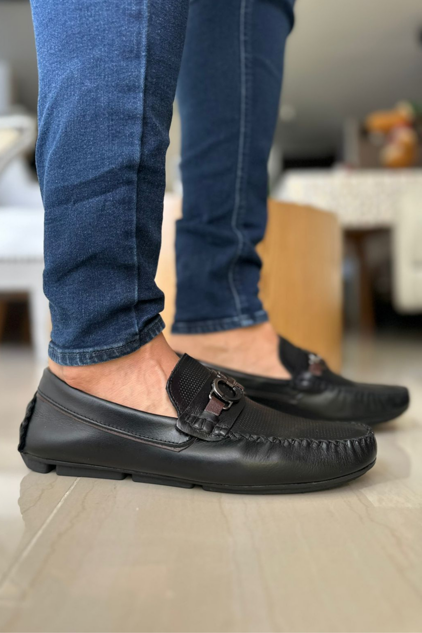 MOCASINES COKE - PARA HOMBRE- EN CUERO - REF: 1018