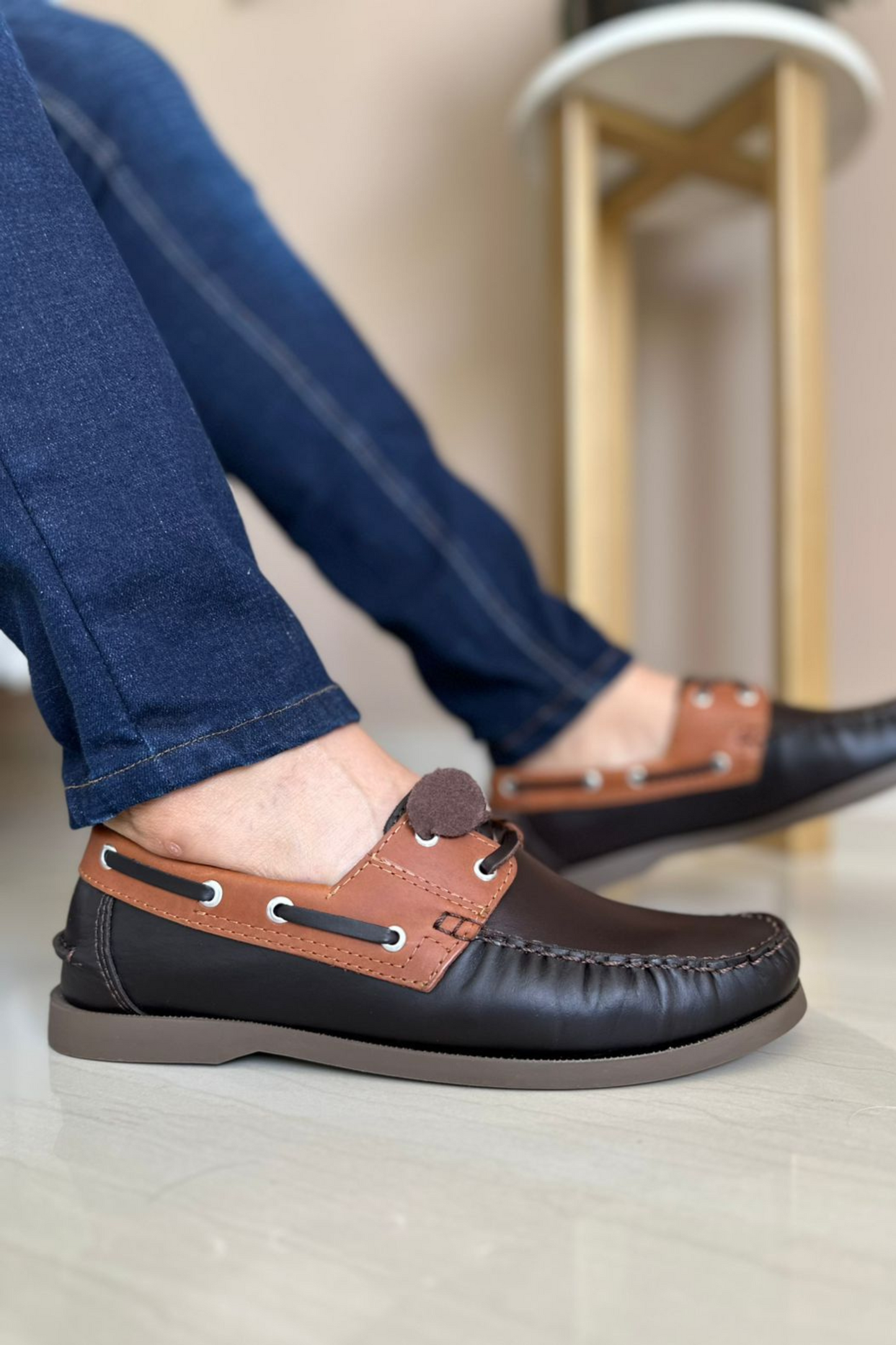 APACHES MILO - PARA HOMBRE- EN CUERO: REF: 731 HAMP CAFÉ