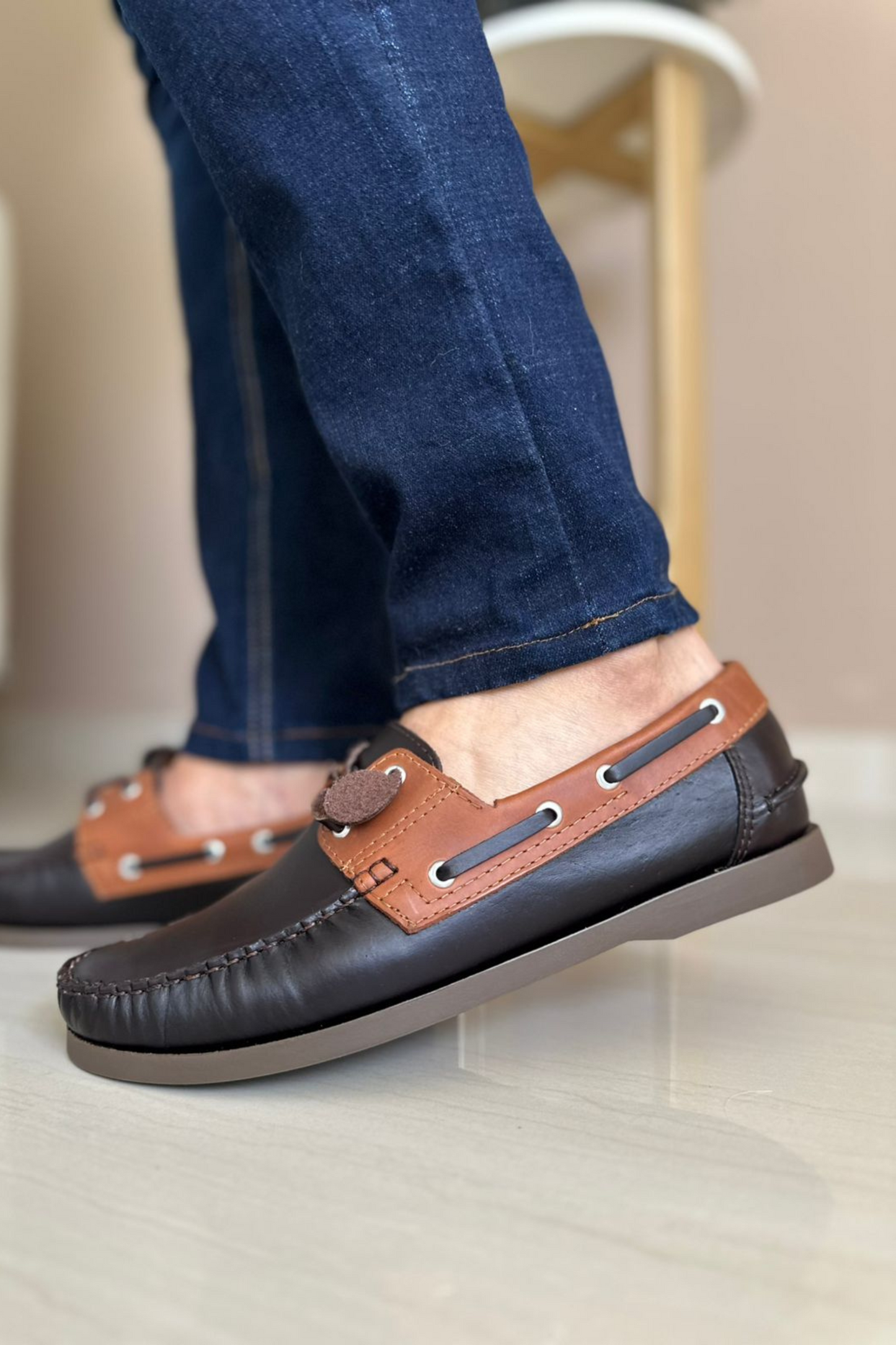 APACHES MILO - PARA HOMBRE- EN CUERO: REF: 731 HAMP CAFÉ