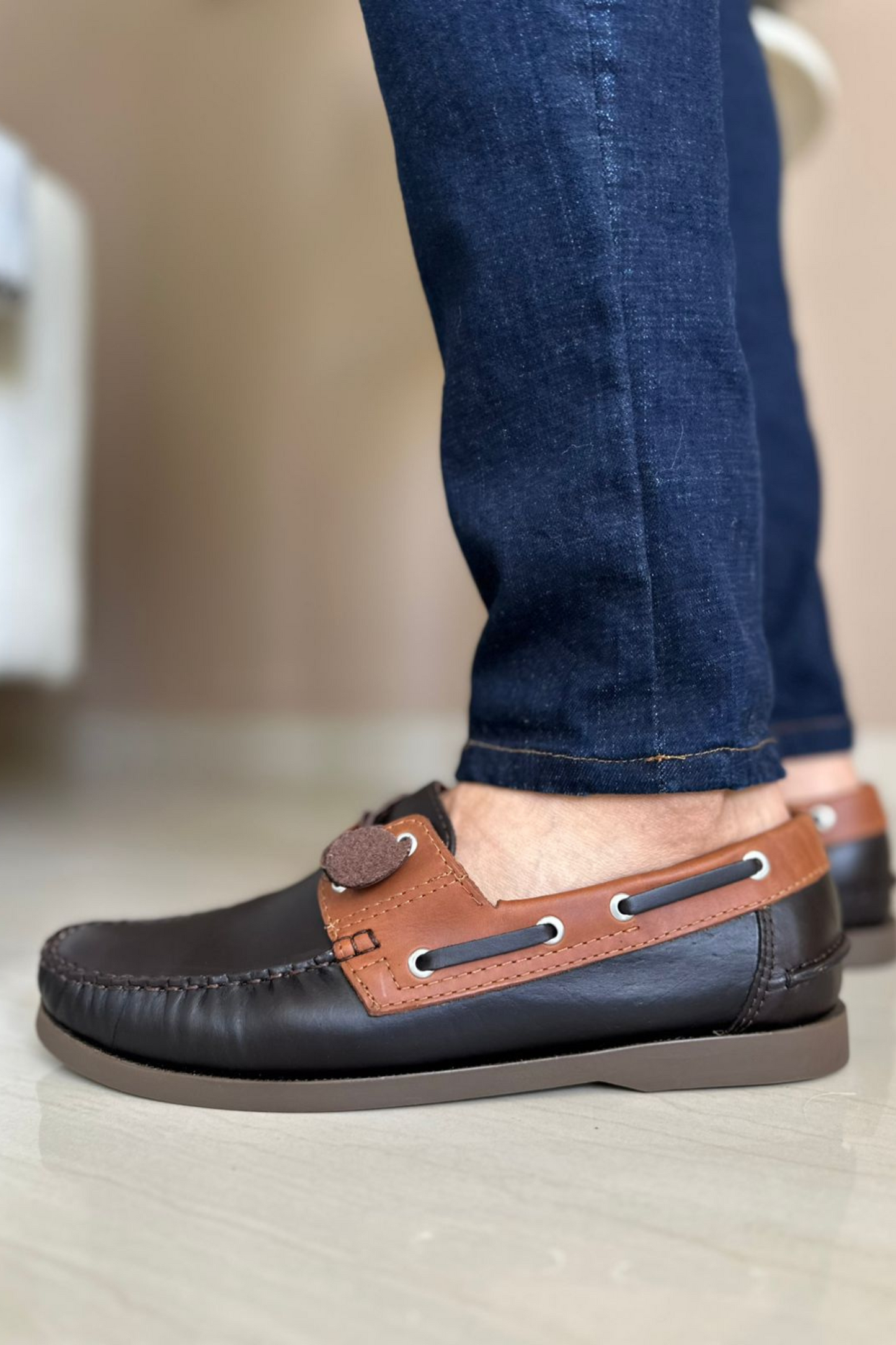APACHES MILO - PARA HOMBRE- EN CUERO: REF: 731 HAMP CAFÉ