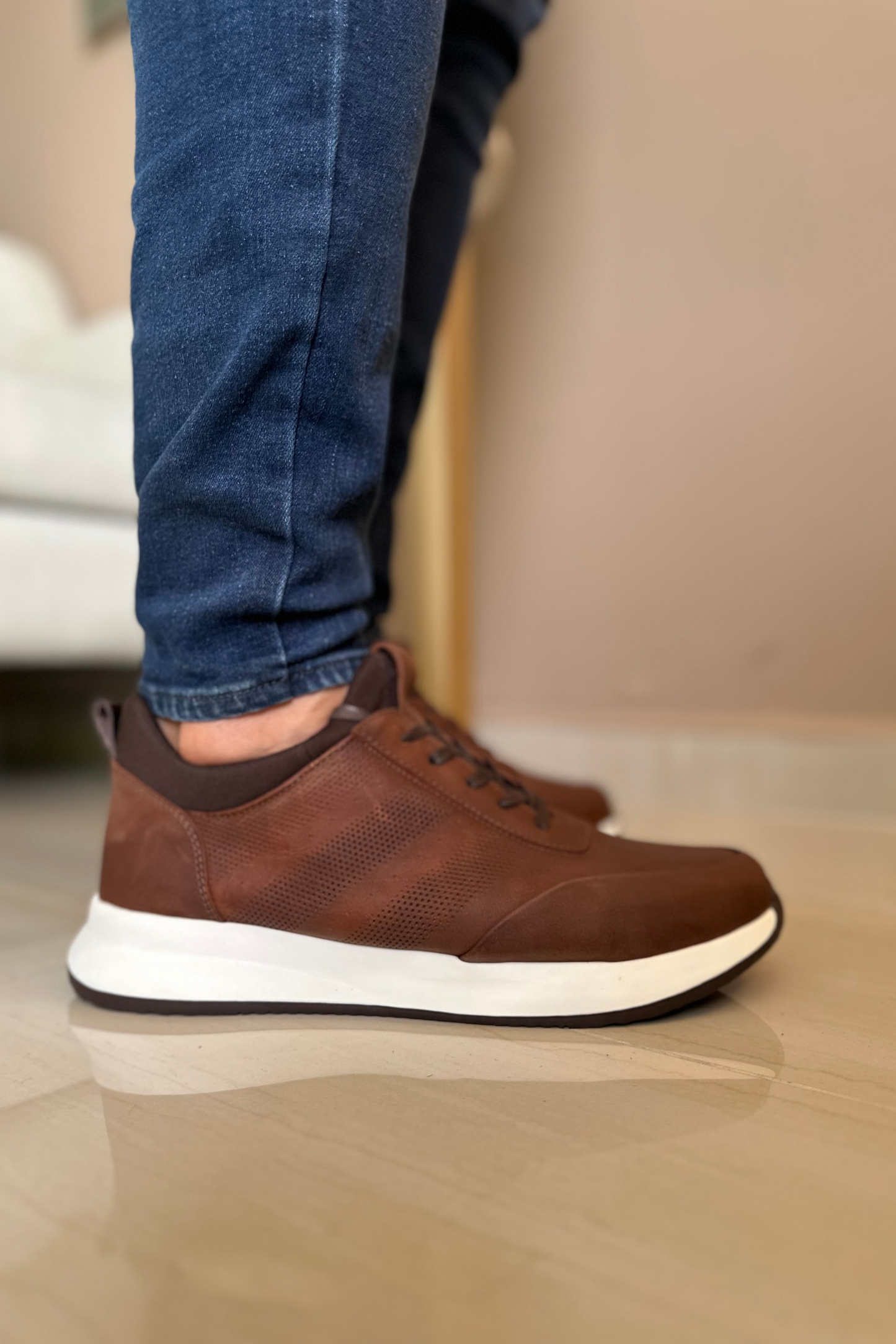 SNEAKERS FISH - EN CUERO - PARA HOMBRE - REF: SPN 3216