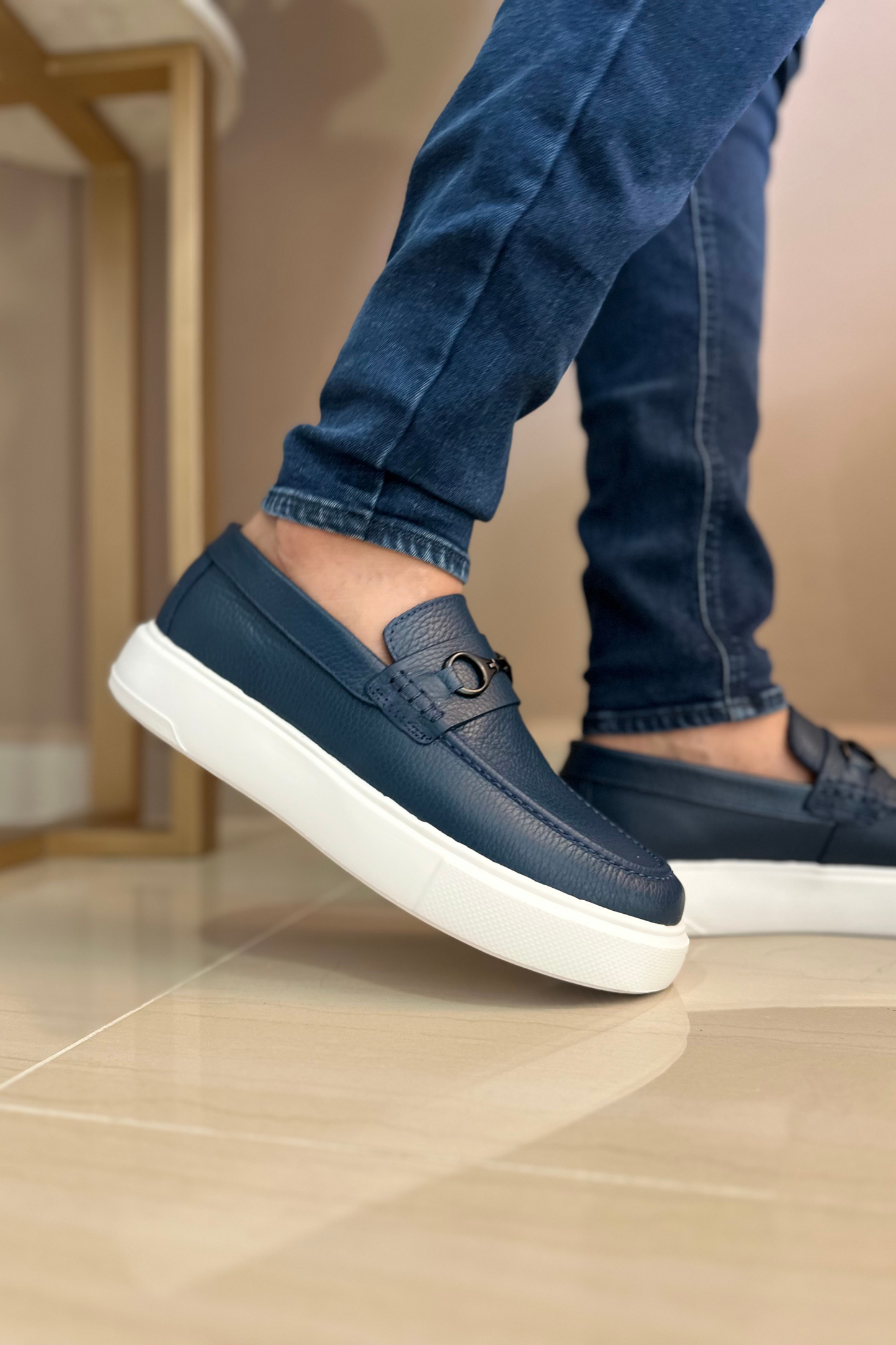 MOCASÍN ROM - EN CUERO - PARA HOMBRE