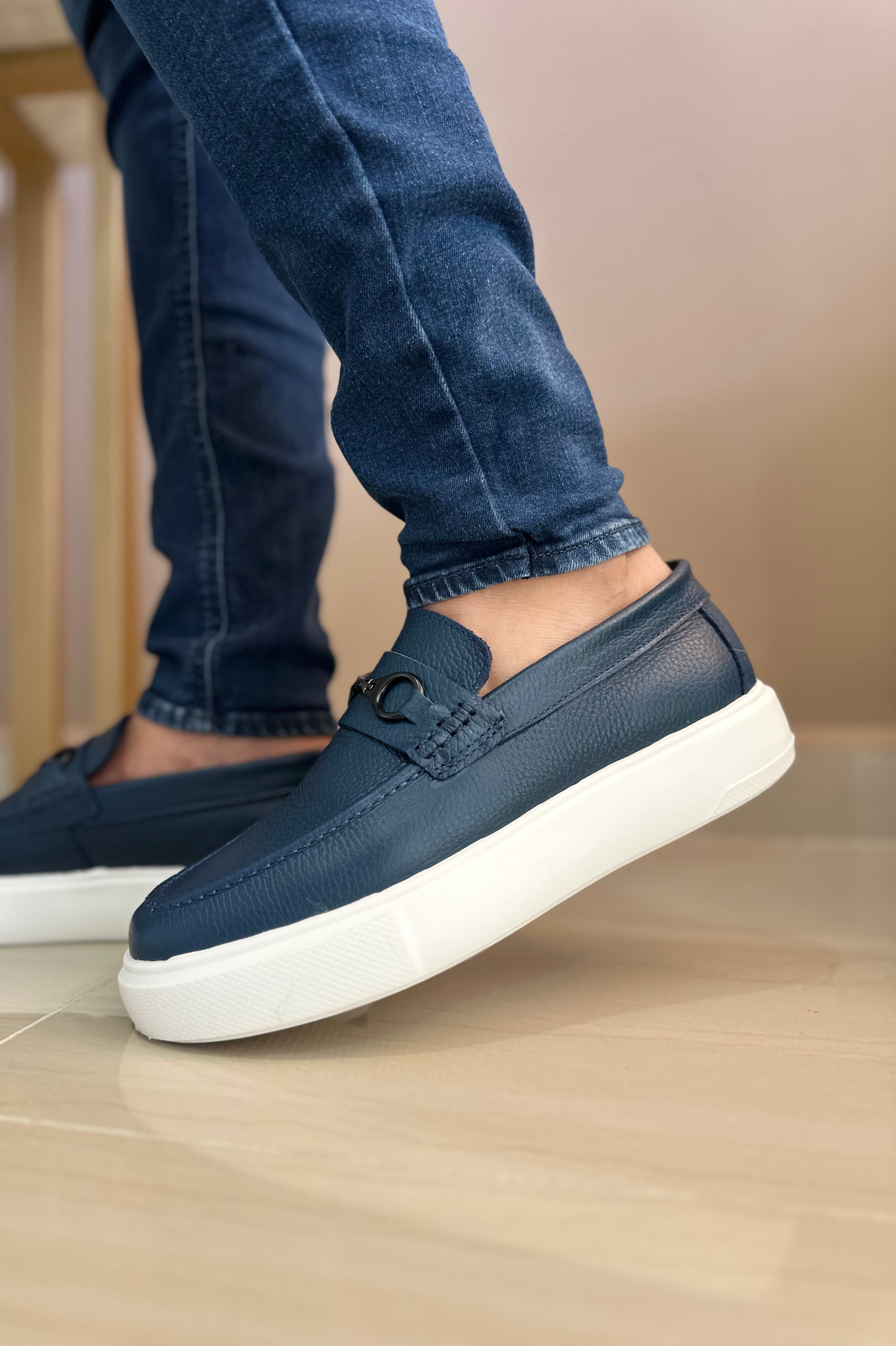 MOCASÍN ROM - EN CUERO - PARA HOMBRE