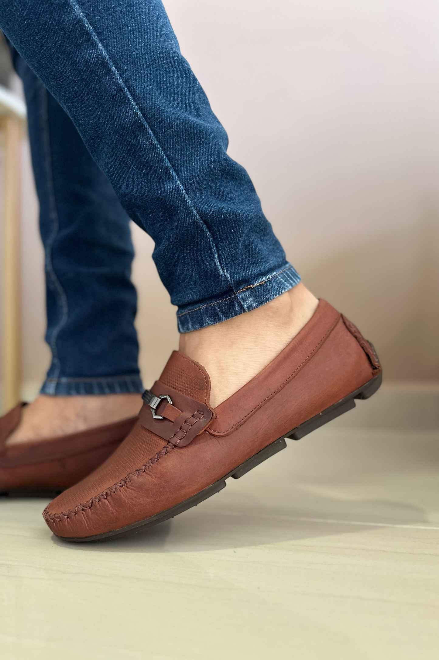 MOCASIN URATO - EN CUERO - PARA HOMBRE - REF: 1002