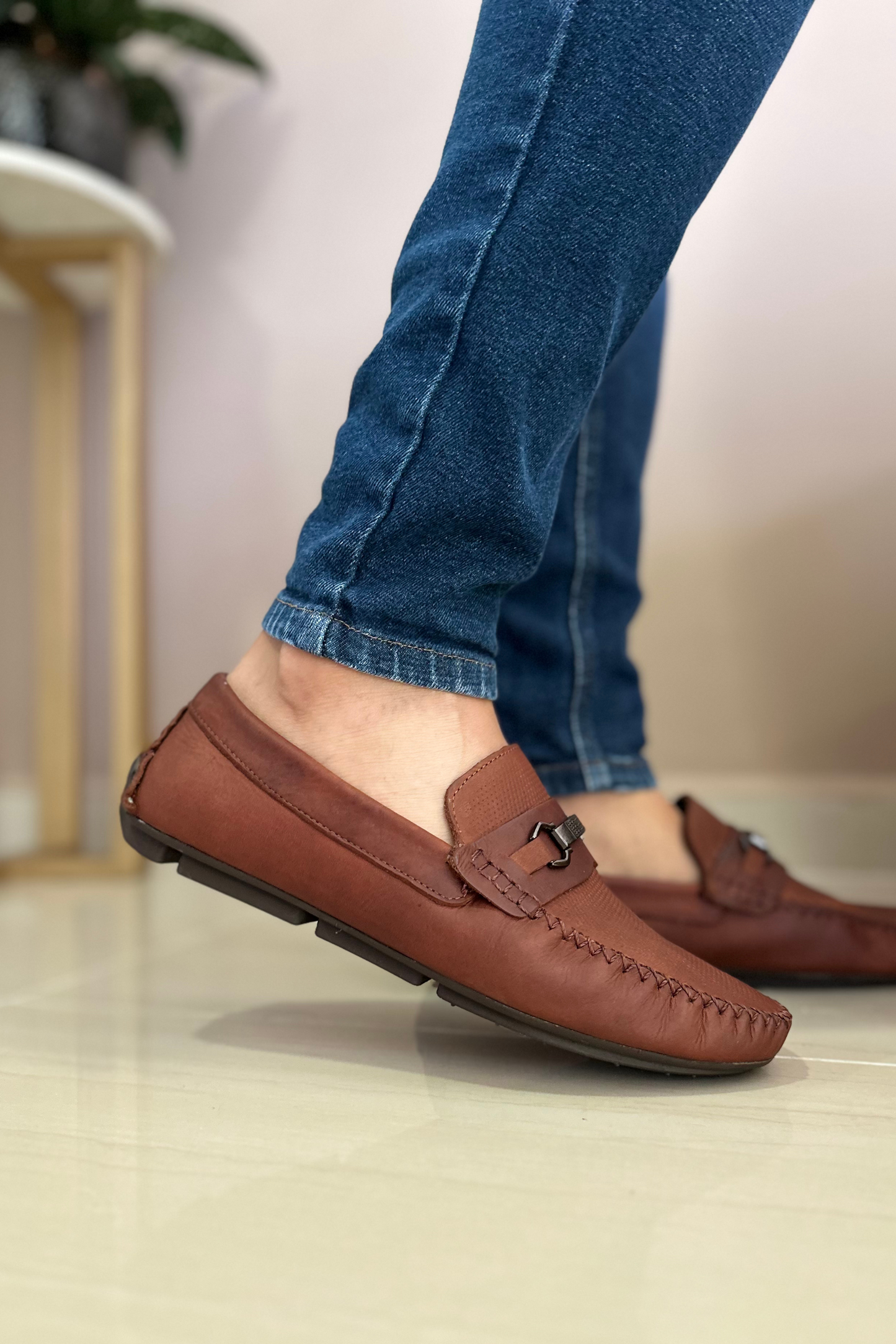 MOCASIN URATO - EN CUERO - PARA HOMBRE - REF: 1002