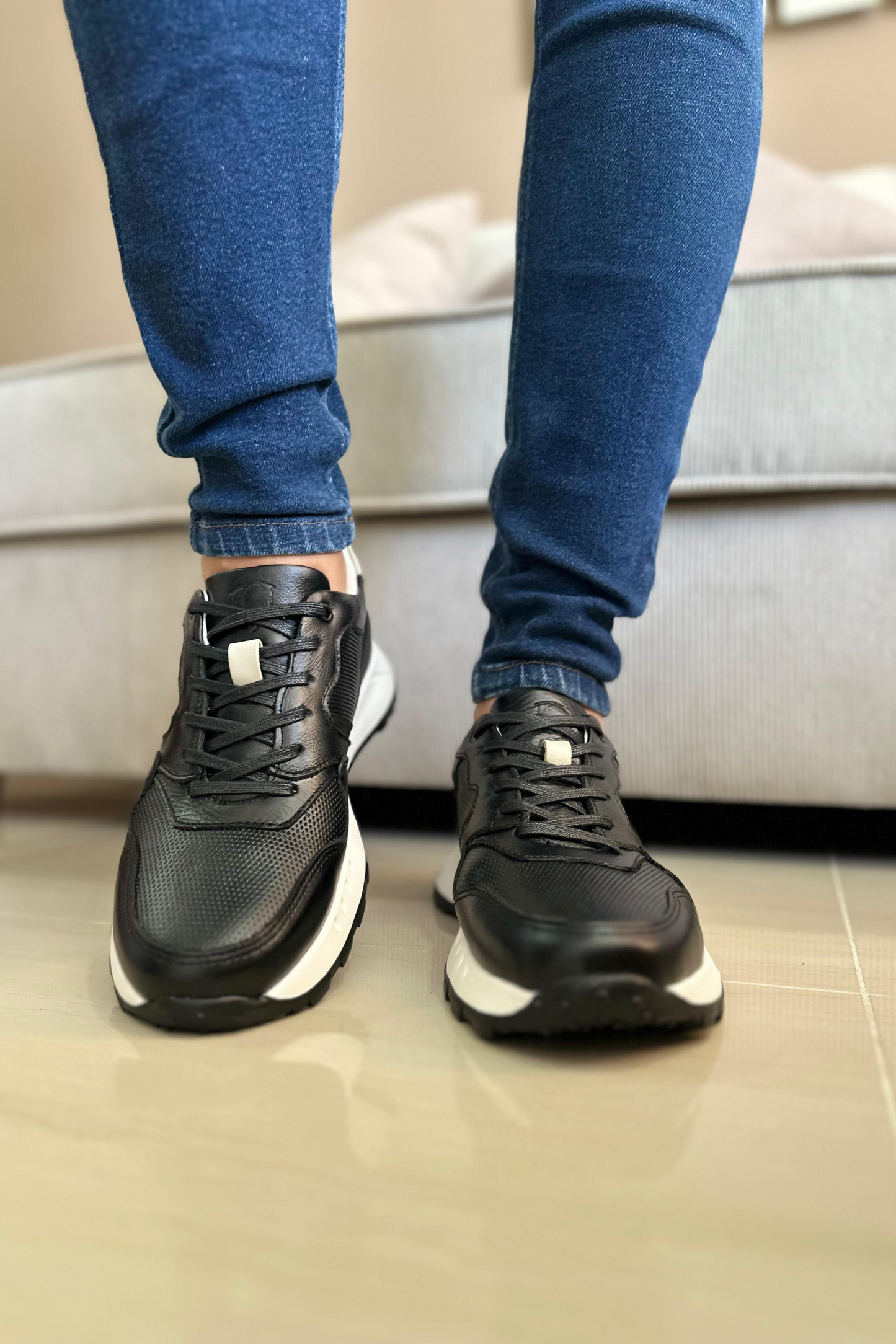 SNEAKER POLTER - EN CUERO - PARA HOMBRE - REF:3211