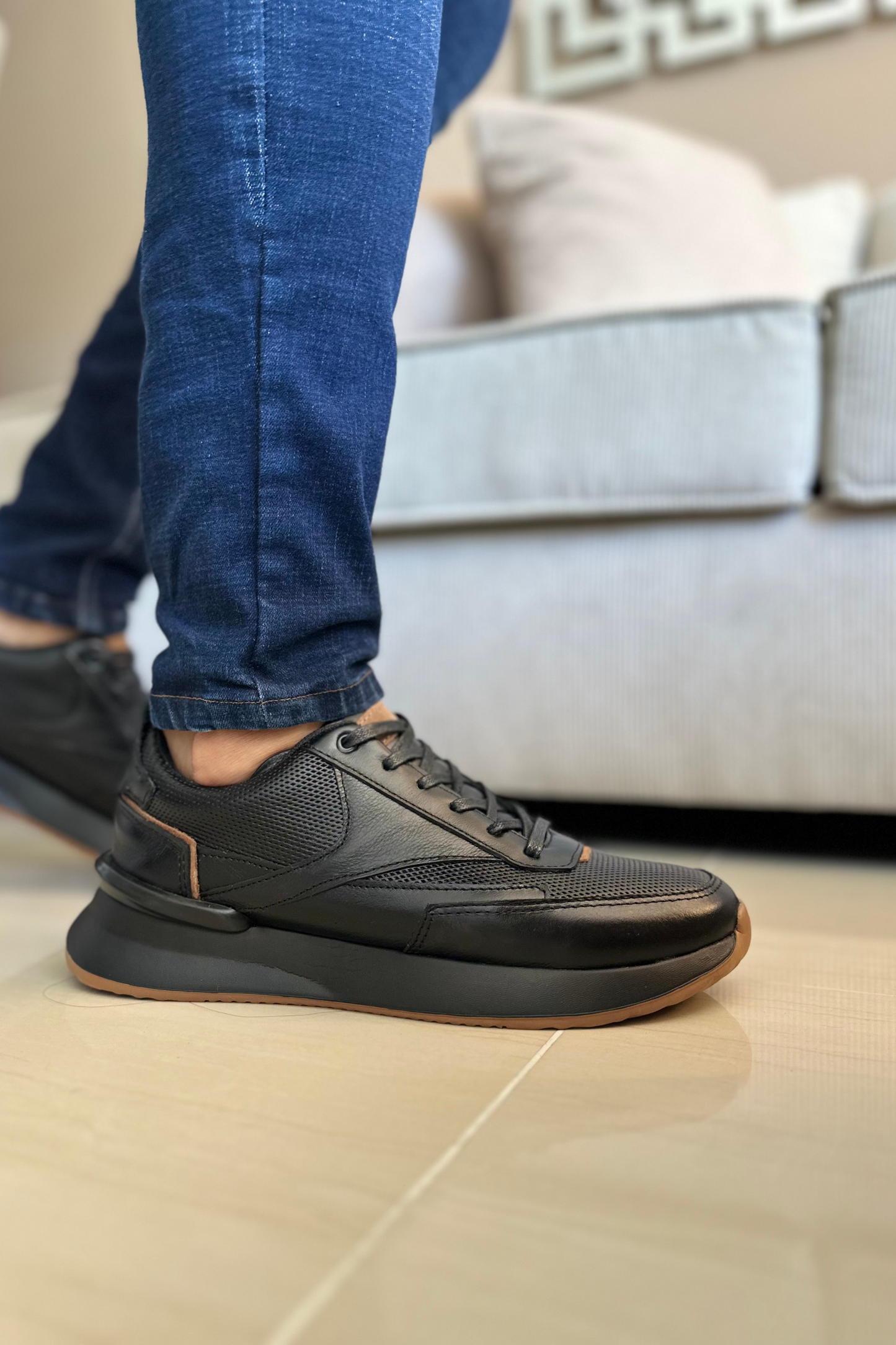 SNEAKERS ORVELTE - PARA HOMBRE - EN CUERO - REF: 3223