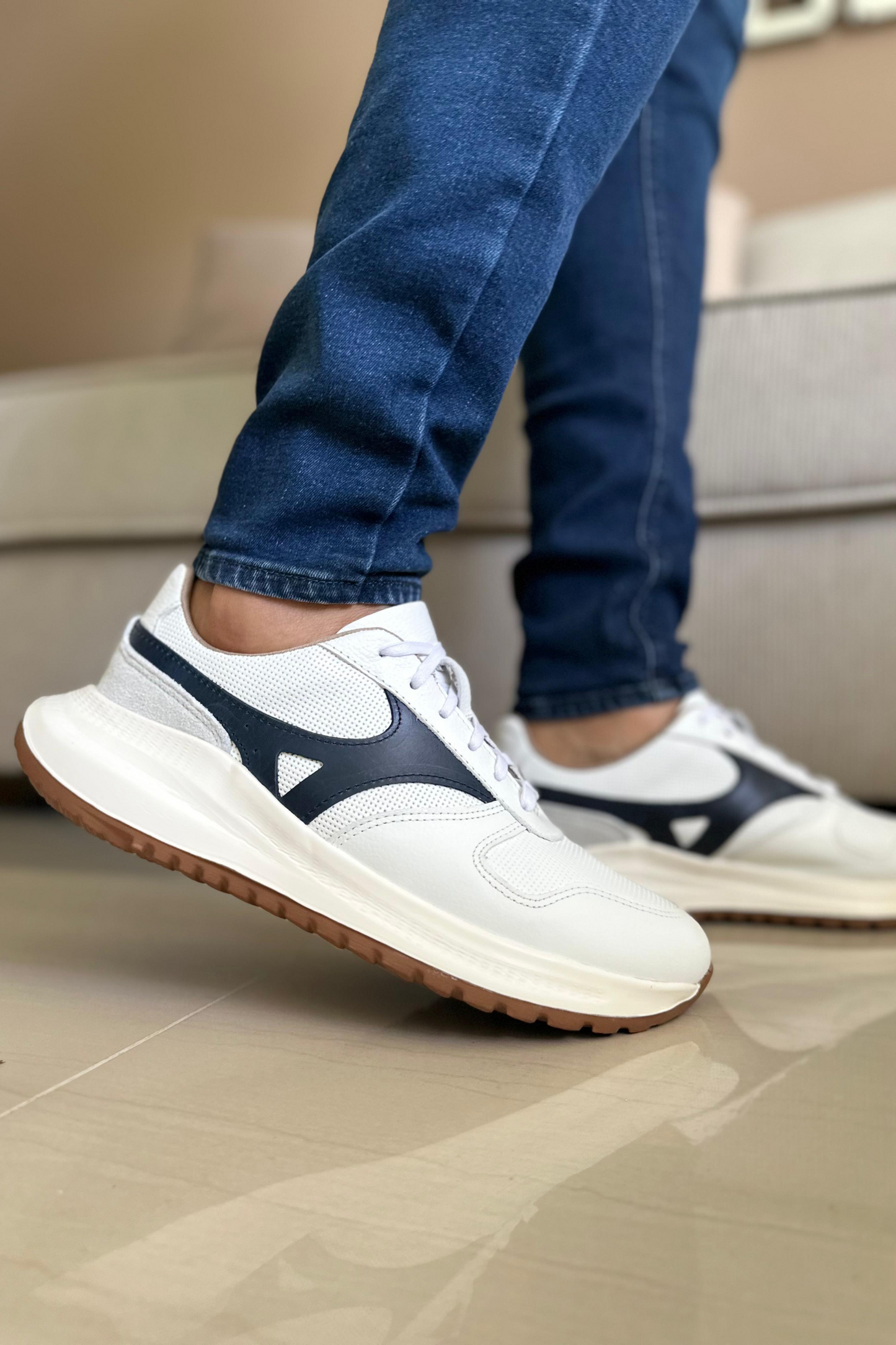 SNEAKERS QUERETARO - PARA HOMBRE - EN CUERO - REF: