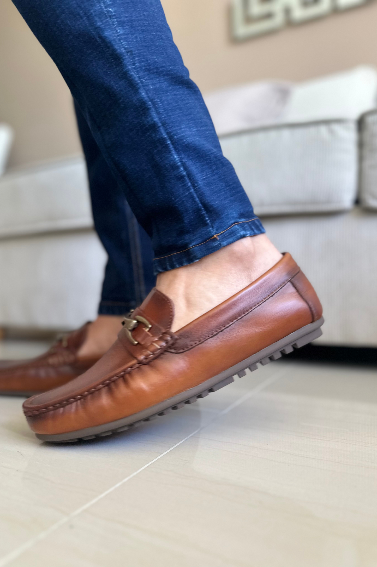 MOCASINES PINA - PARA HOMBRE - EN CUERO - REF: SKN