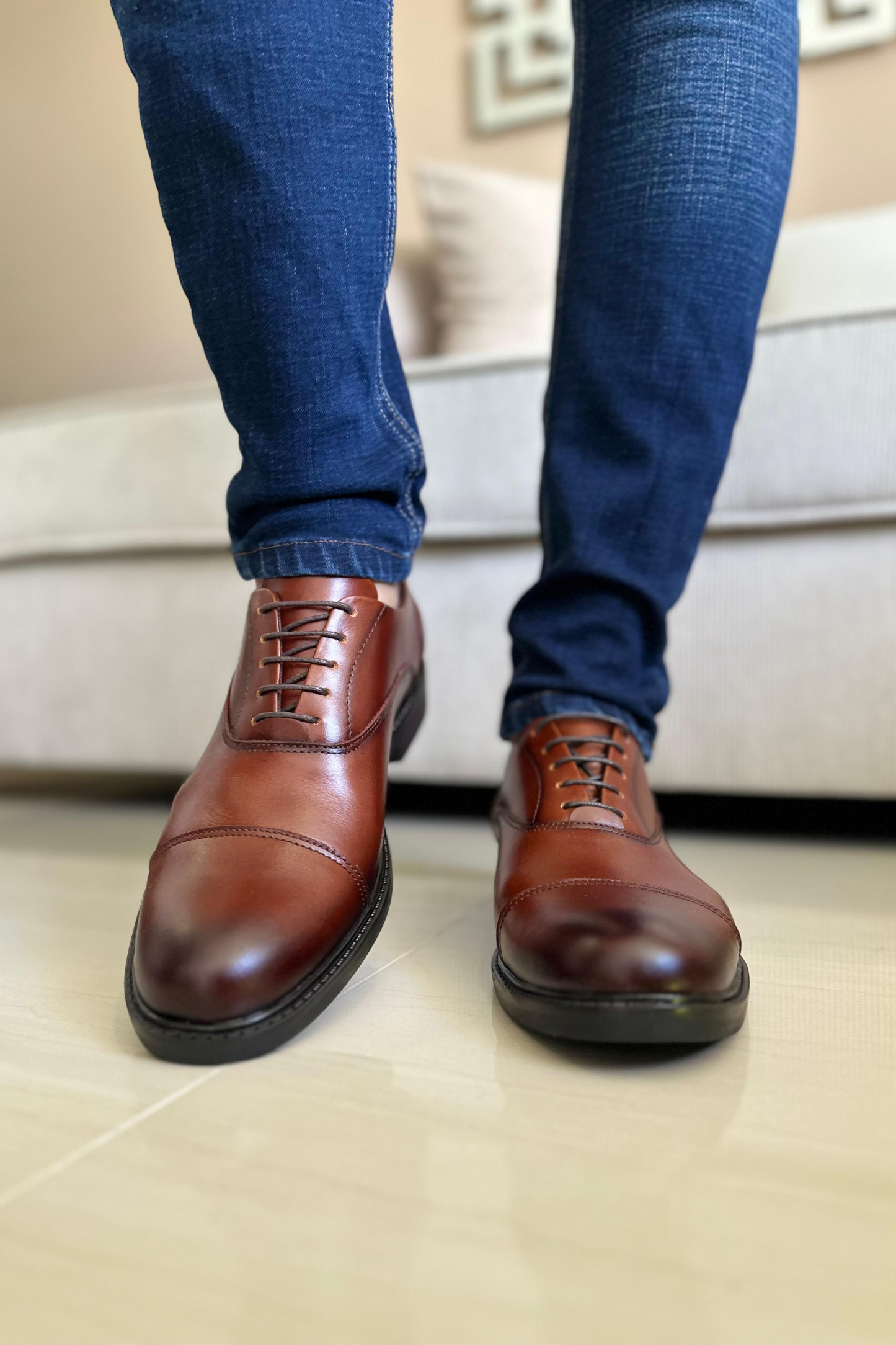 ELEGANTES DILOM - EN CUERO -PARA HOMBRE