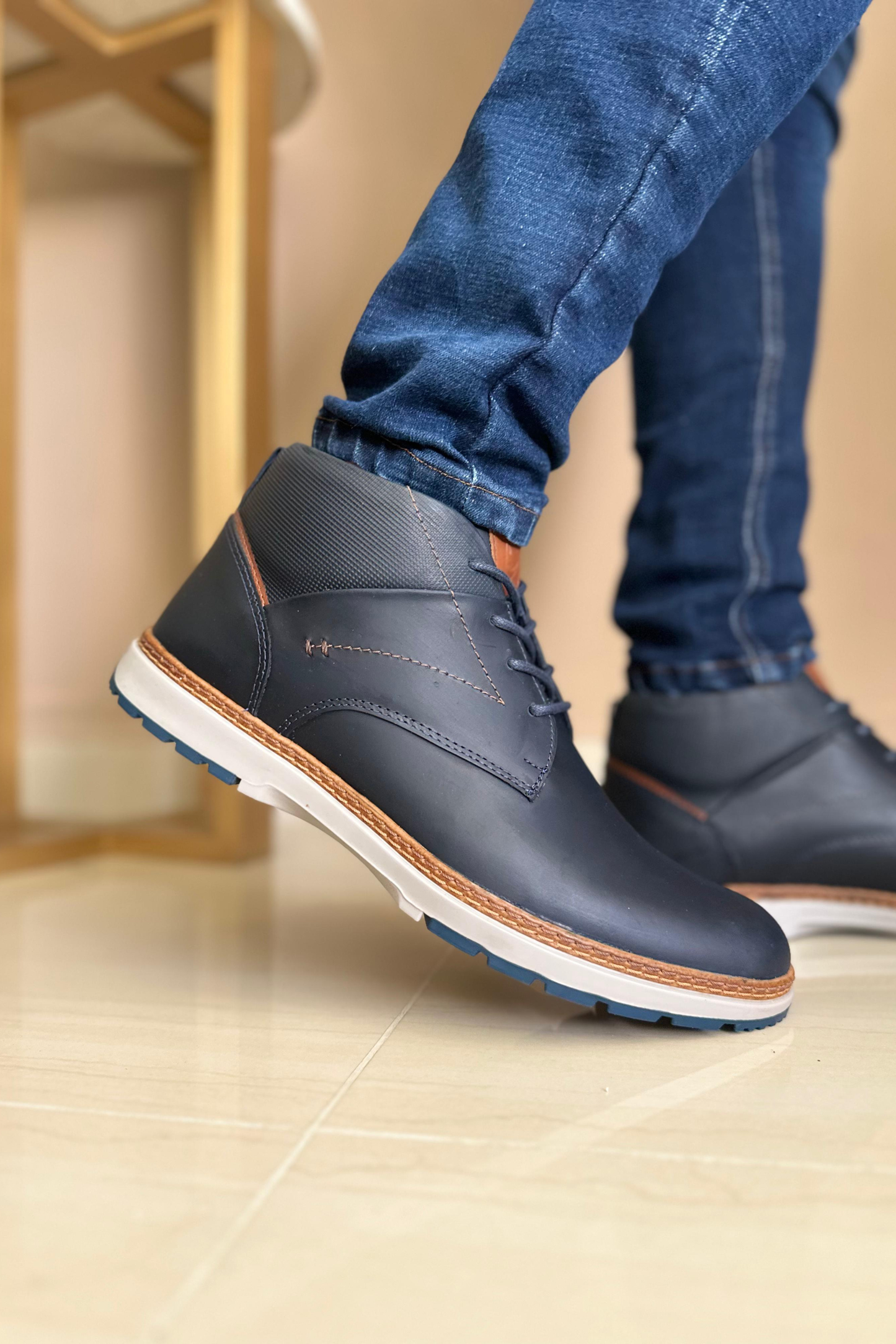 BOTAS CAM - EN CUERO - PARA HOMBRE - REF: 6400