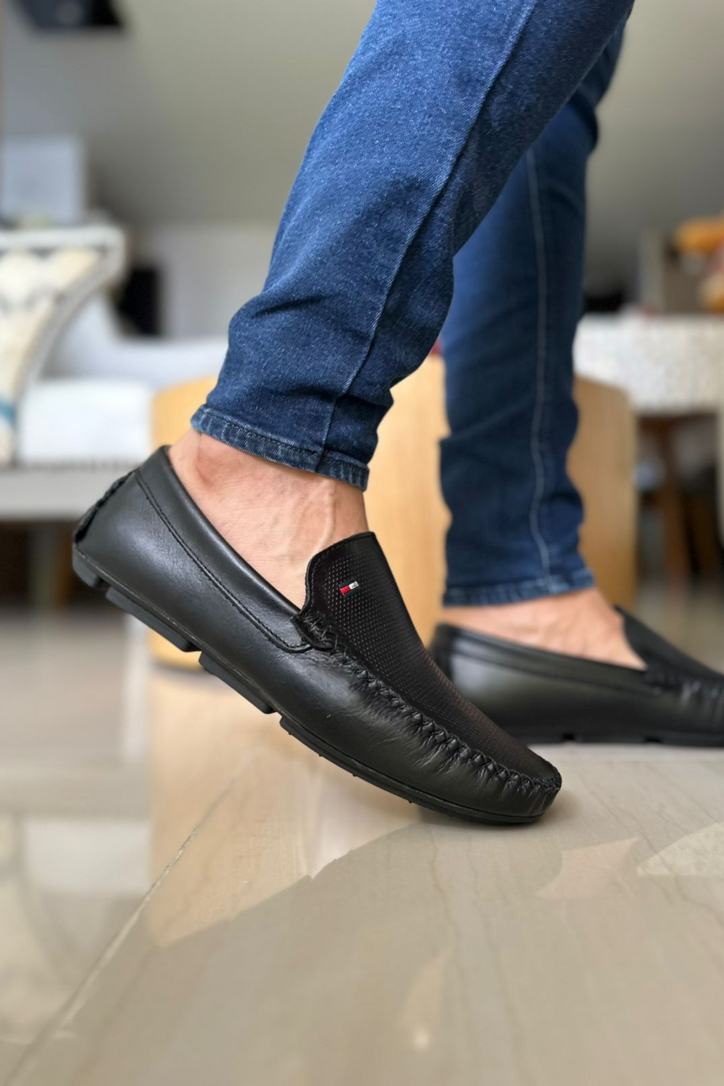 MOCASINES WIND - PARA HOMBRE- EN CUERO - REF: 1000
