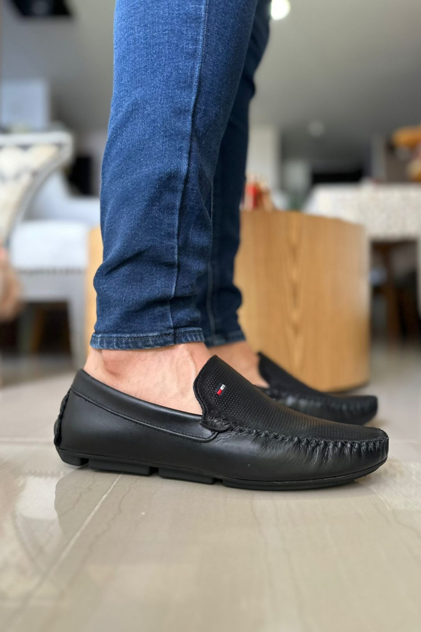 MOCASINES WIND - PARA HOMBRE- EN CUERO - REF: 1000