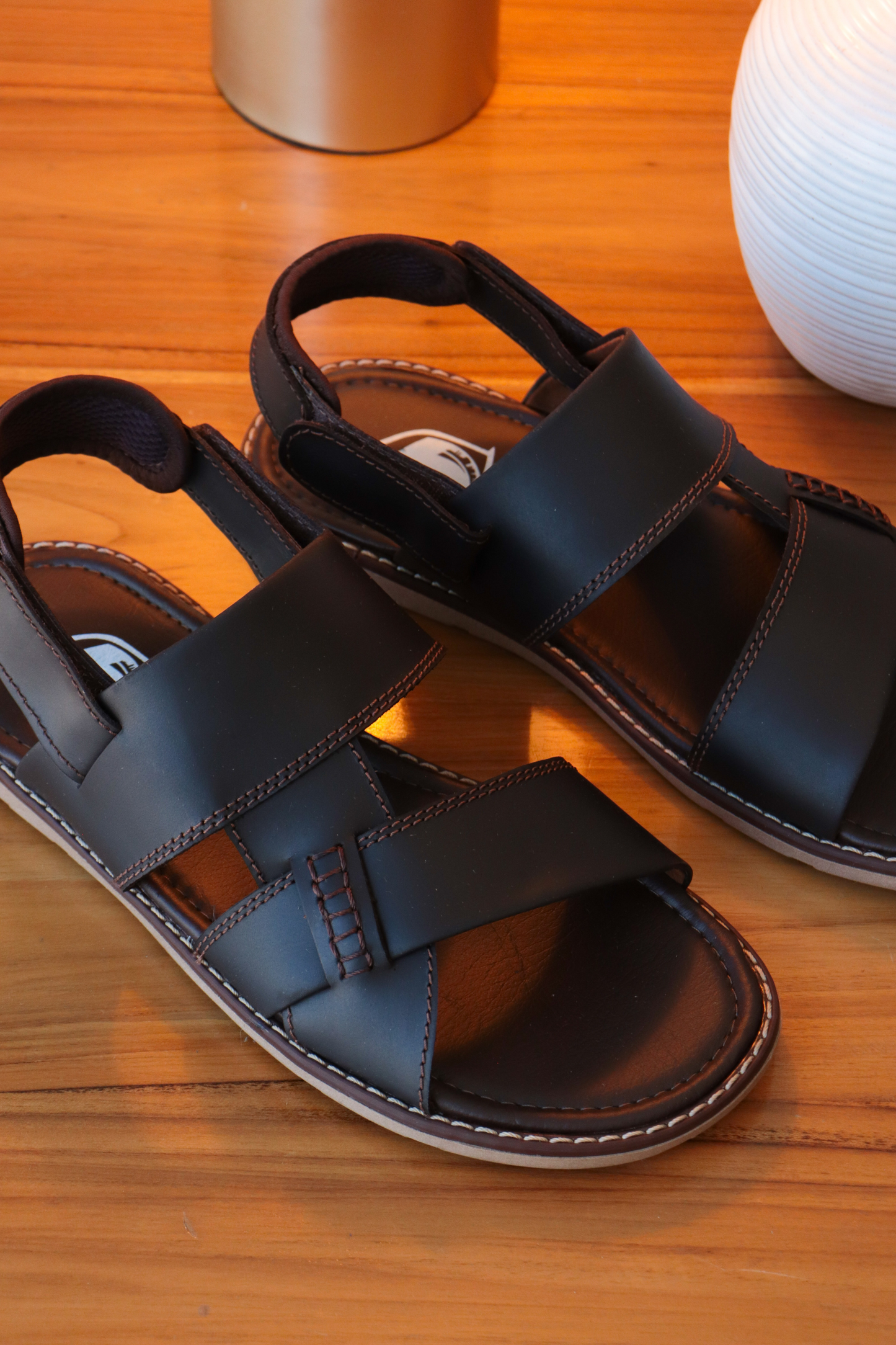 SANDALIA WALLY - EN CUERO - PARA HOMBRE - REF: 027