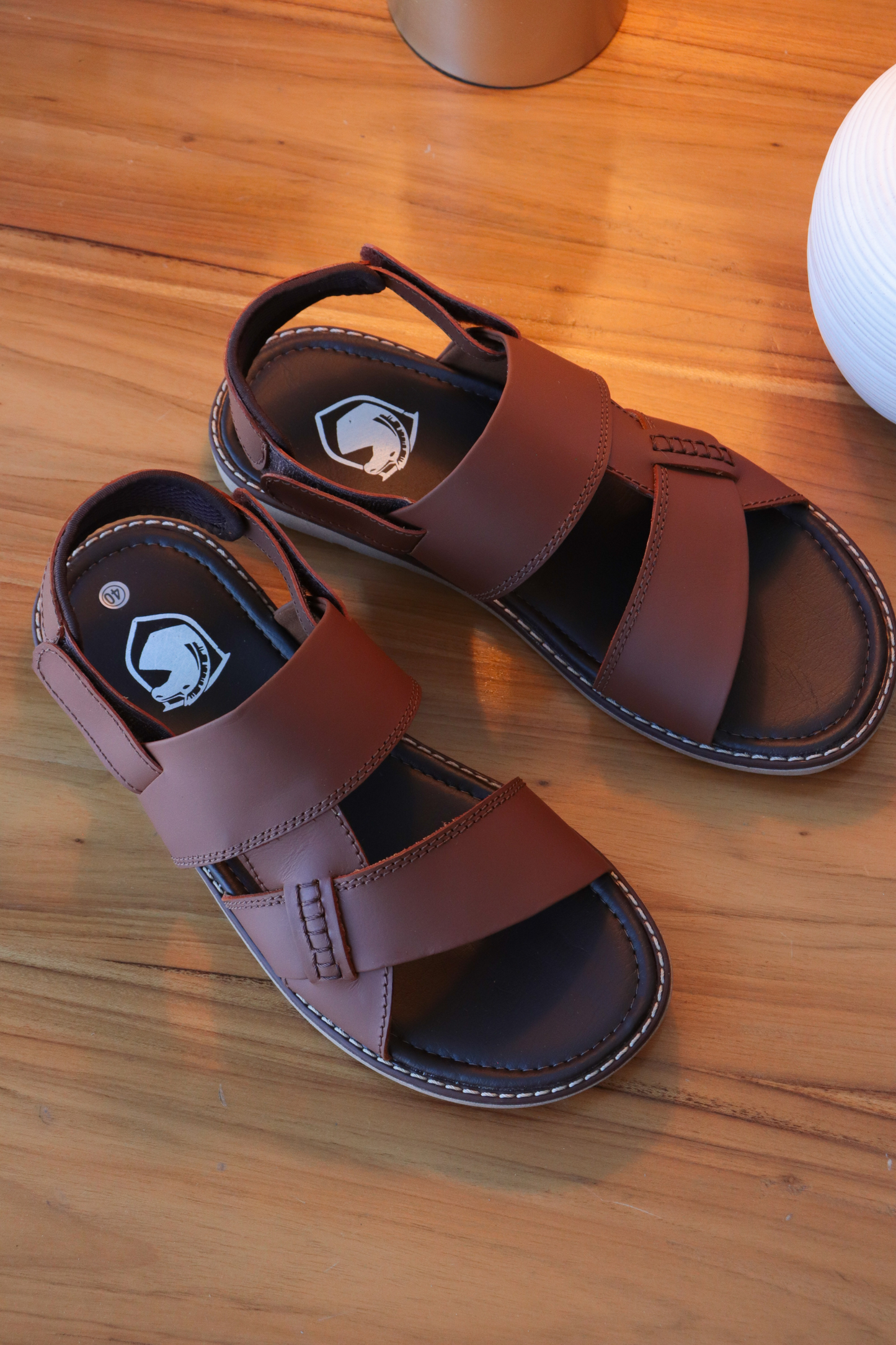 SANDALIA WALLY - EN CUERO - PARA HOMBRE - REF: 027