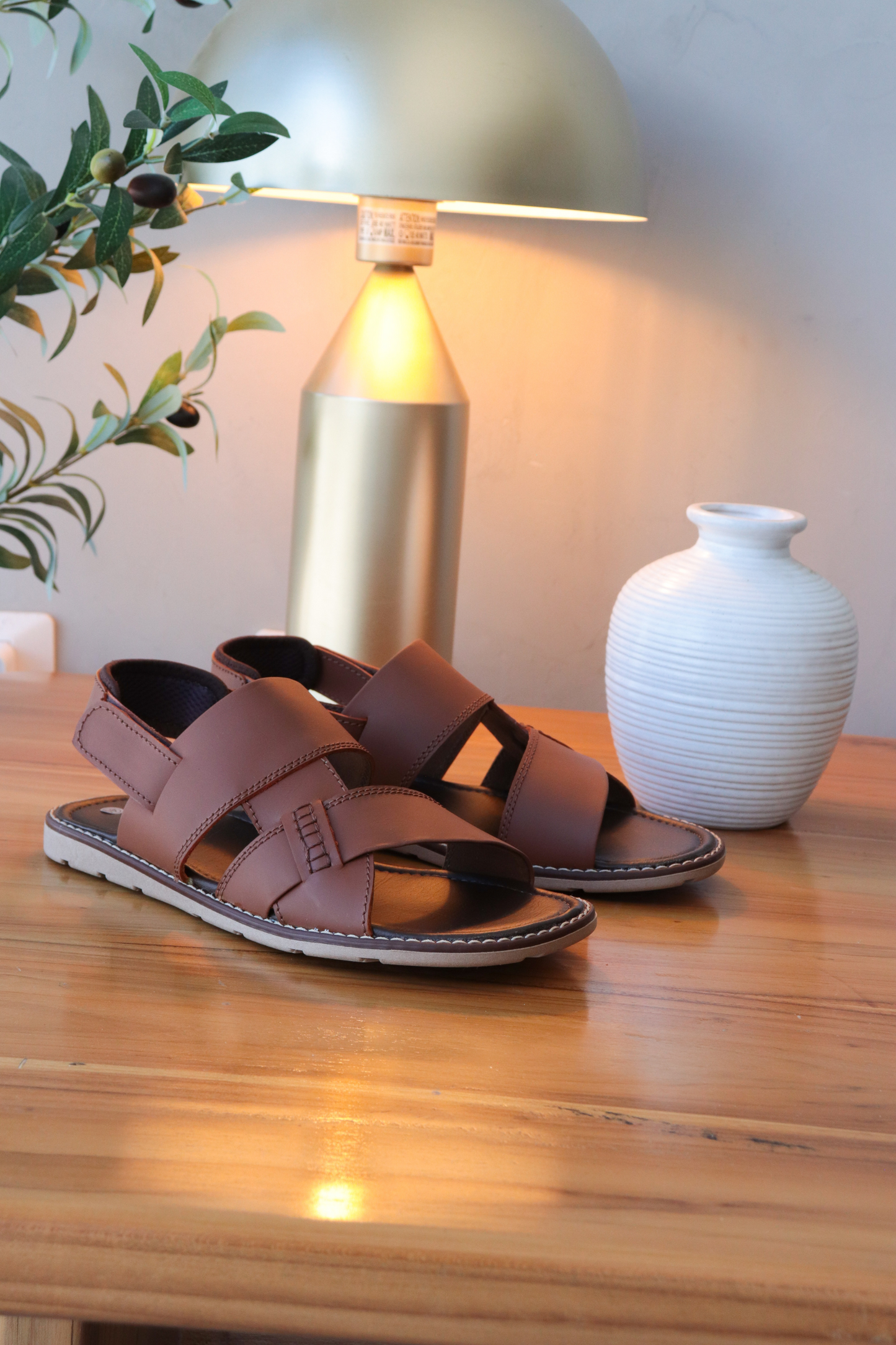 SANDALIA WALLY - EN CUERO - PARA HOMBRE - REF: 027