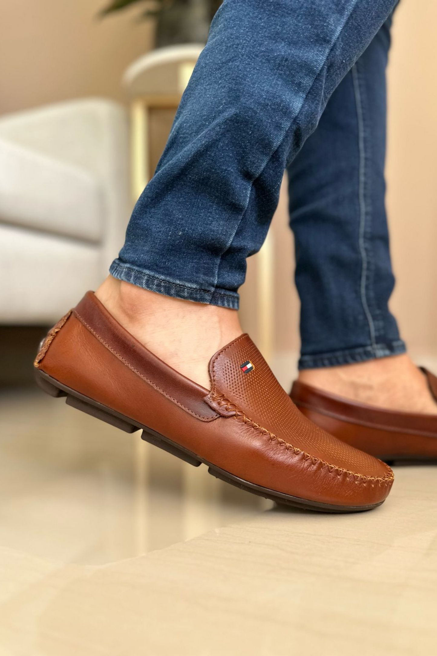 MOCASINES WIND - PARA HOMBRE- EN CUERO - REF: 1000