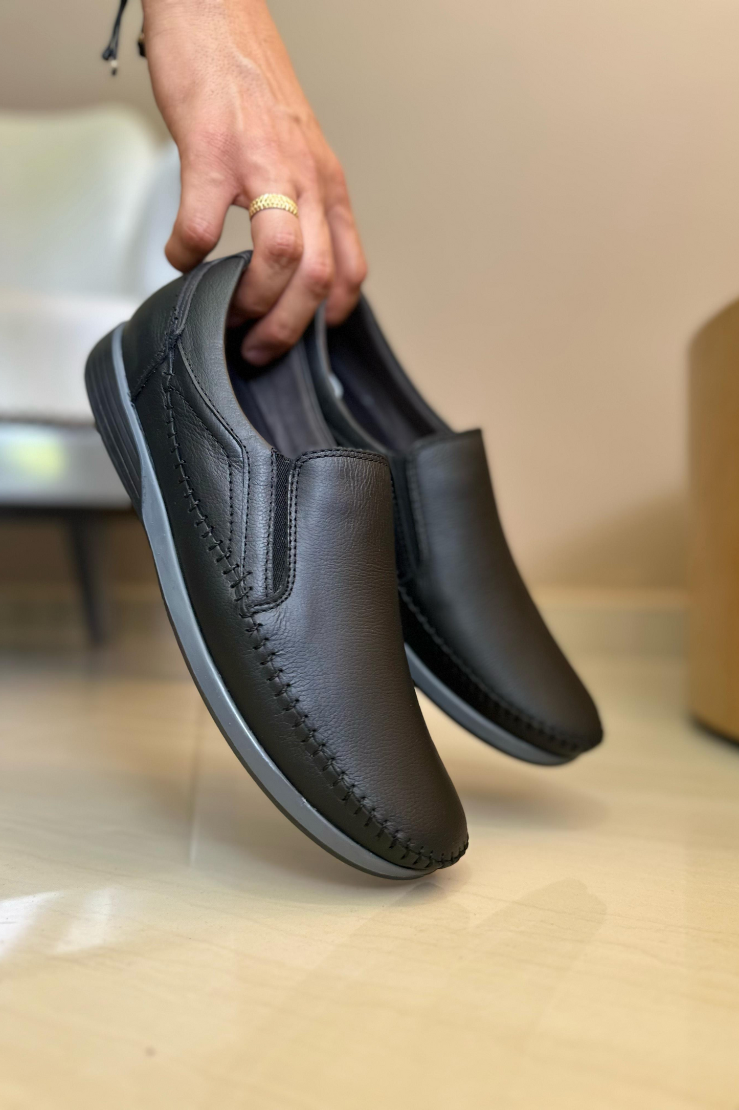 MOCASÍN DEKKO - EN CUERO - PARA HOMBRE - REF: ADO 6306