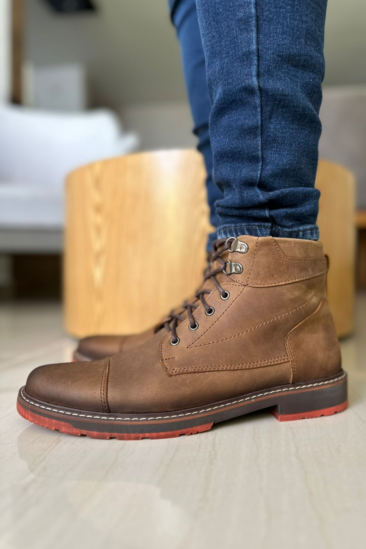 BOTAS SNAKE - EN CUERO - PARA HOMBRE - REF: CAQUESA