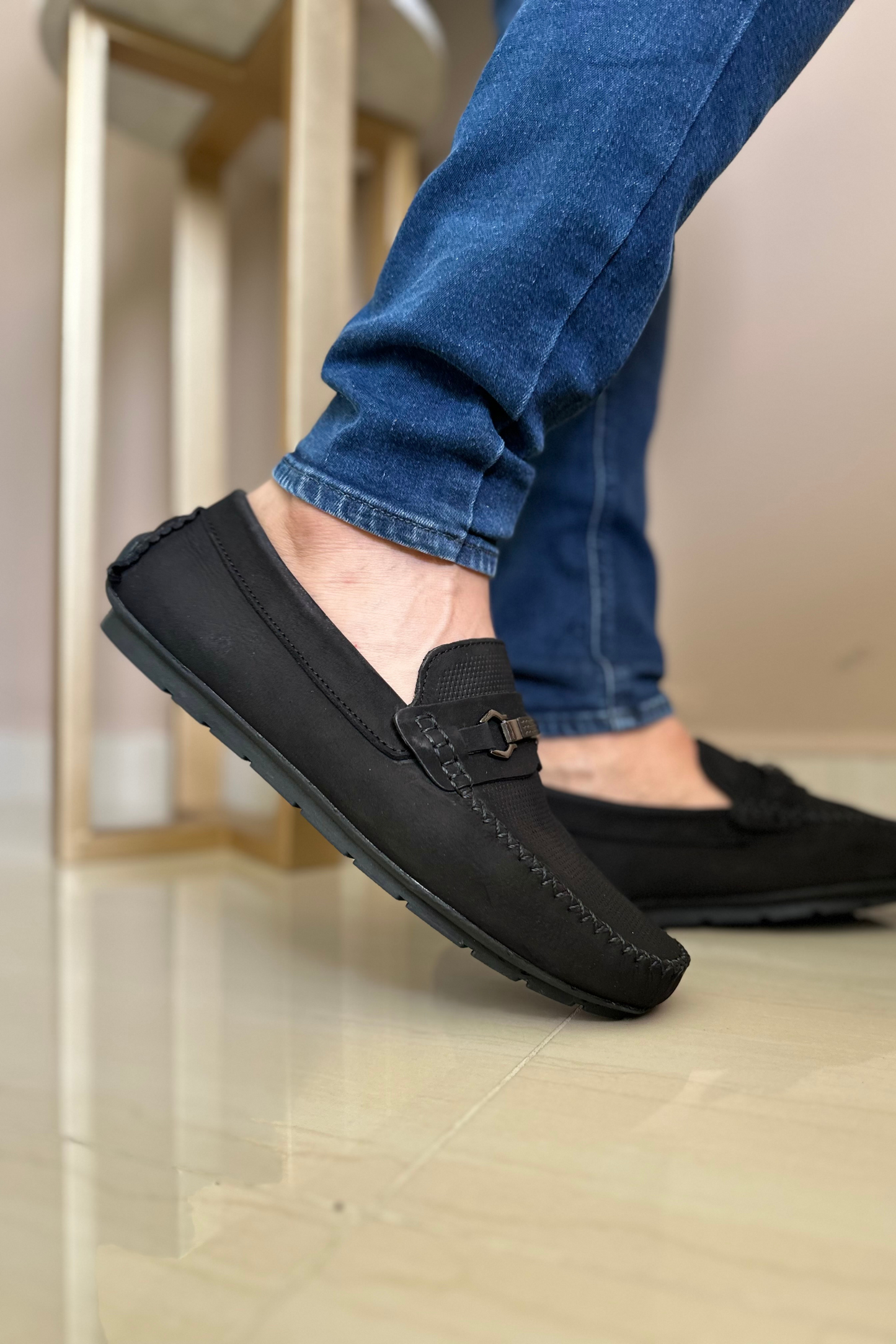MOCASIN URATO - EN CUERO - PARA HOMBRE - REF: 1002