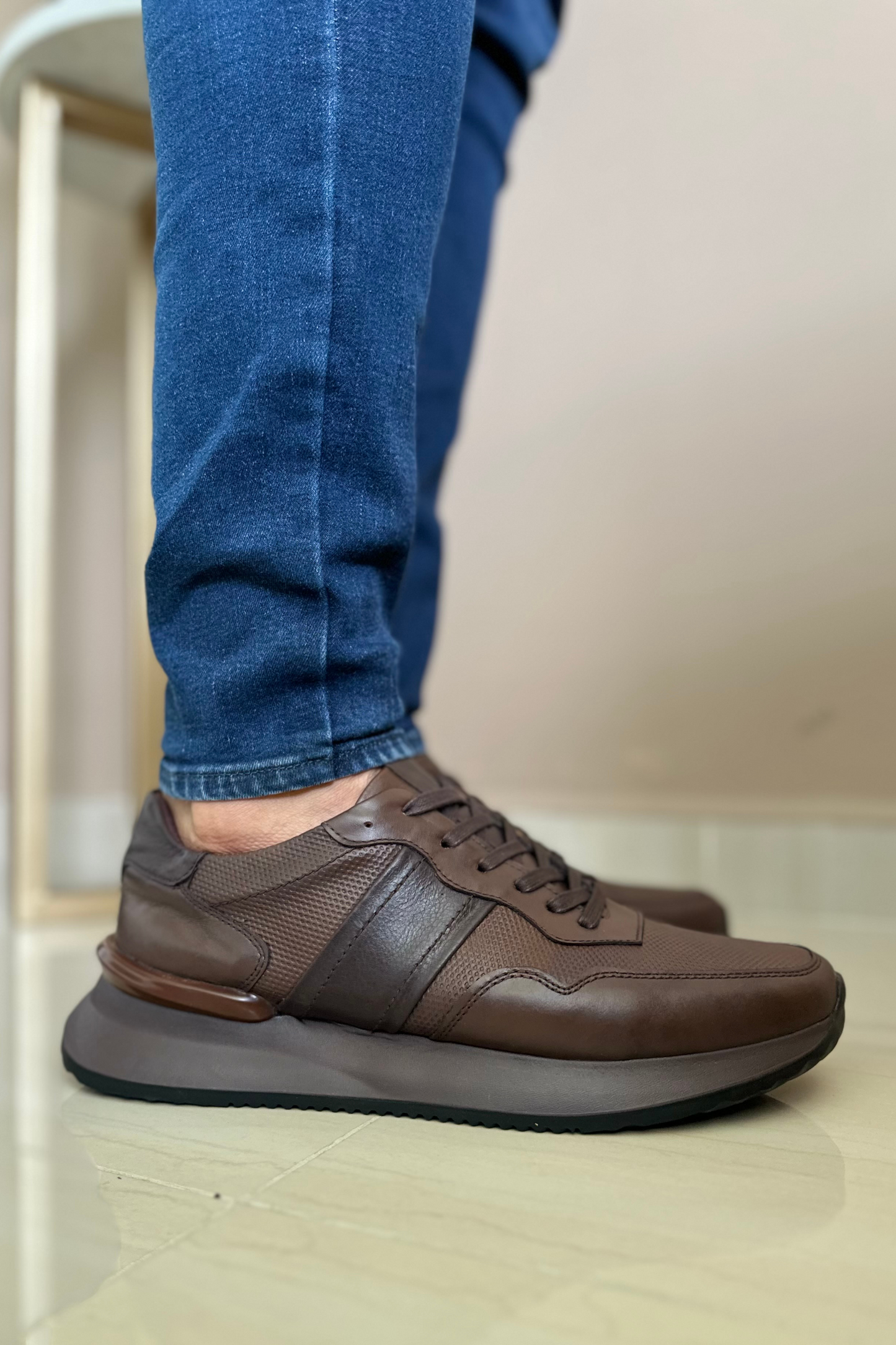 SNEAKER SPINEL - EN CUERO - PARA HOMBRE - REF: ADO 6416
