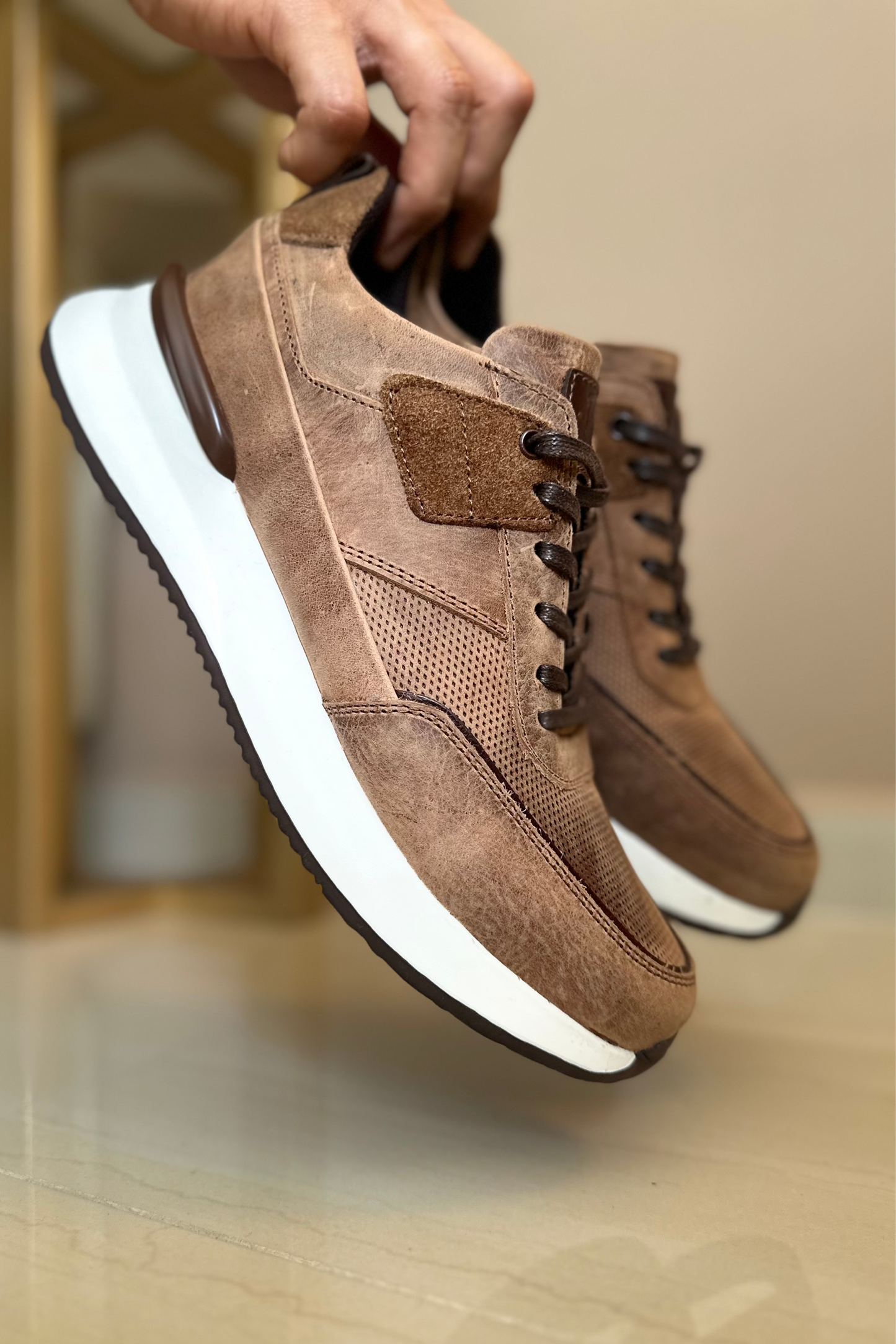 SNEAKERS FOLA - CUERO AZUL - PARA HOMBRE - REF: CR8