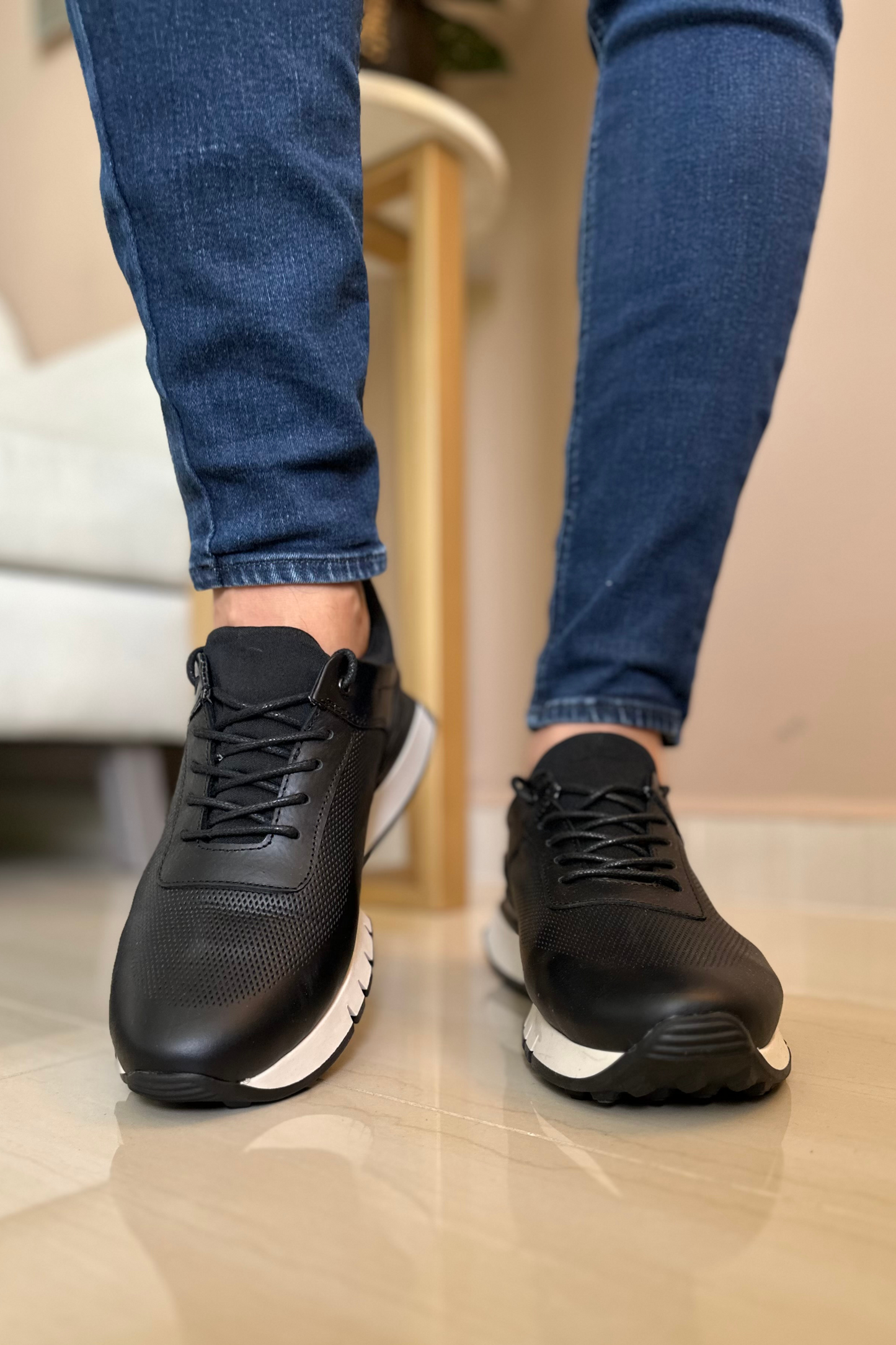 SNEAKER HOLLOW - EN CUERO - PARA HOMBRE - REF: ANT B91