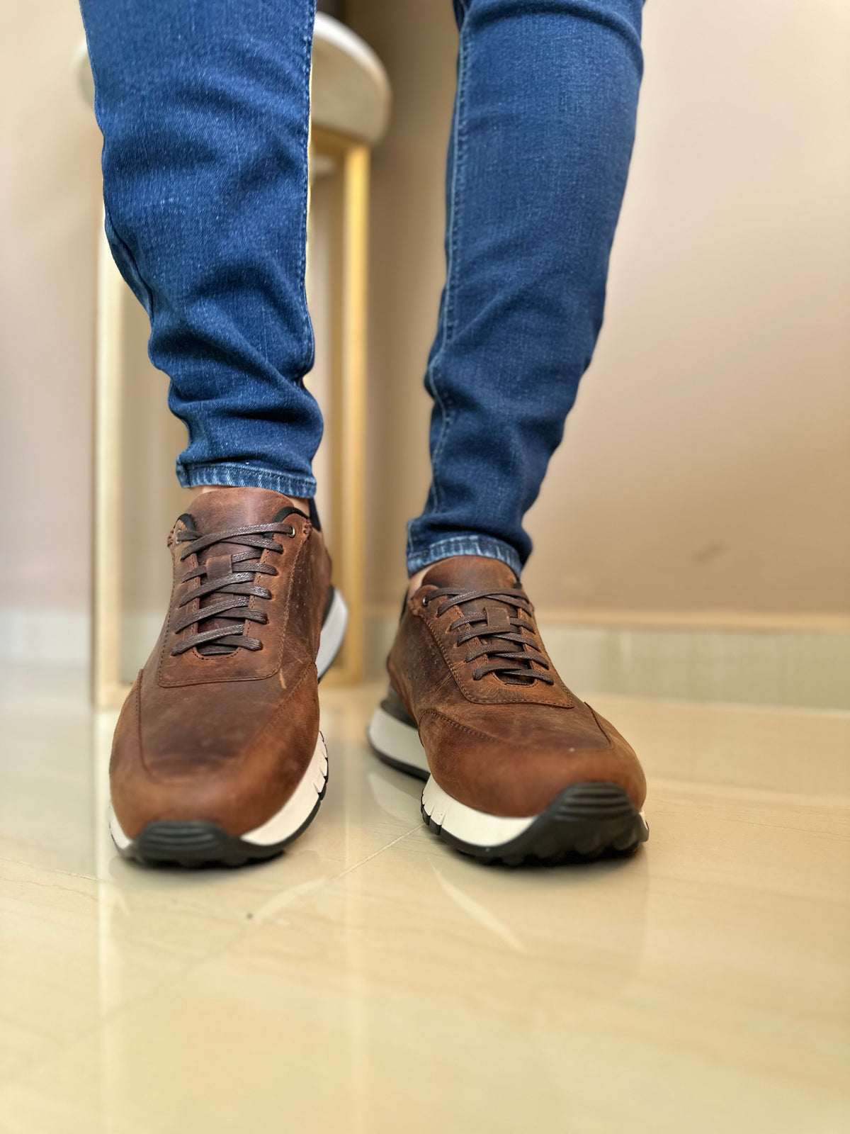SNEAKERS BUG-CUERO GRASO