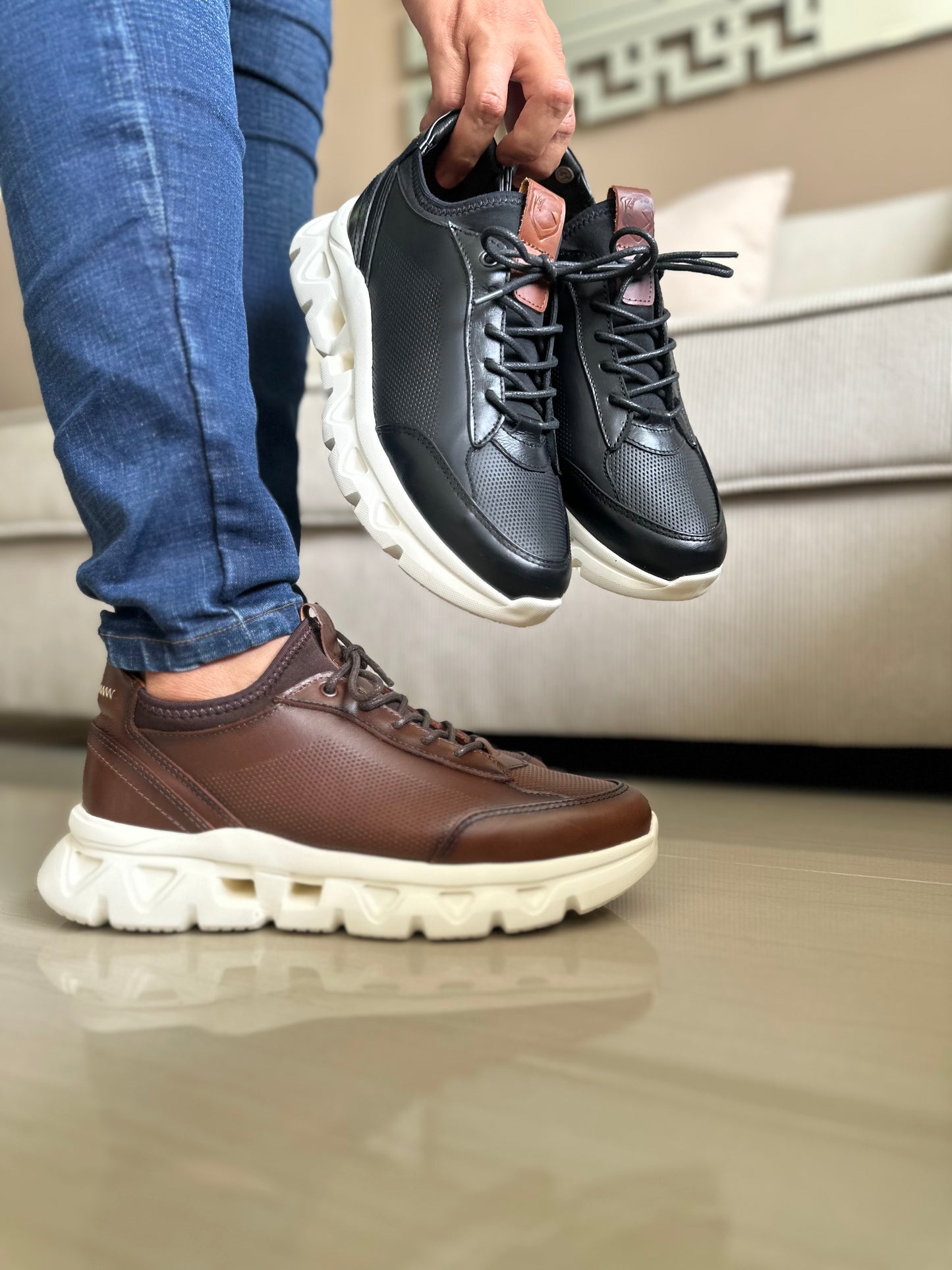 SNEAKERS LIT.-CUERO HOMBRE