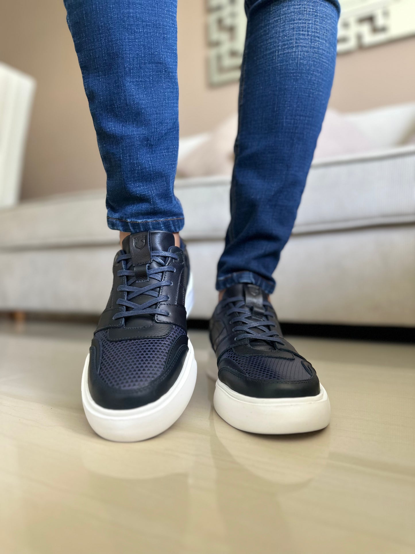 SNEAKERS ROTT-CUERO AZUL REF: 2192