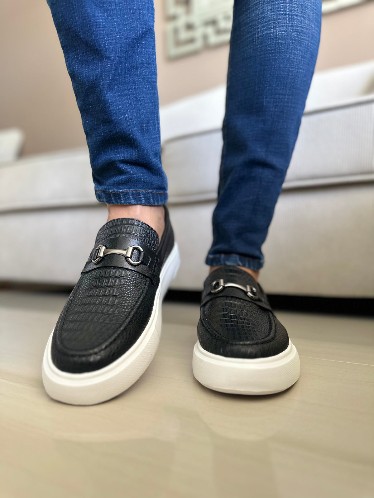 MOCASÍN ROM - EN CUERO - PARA HOMBRE