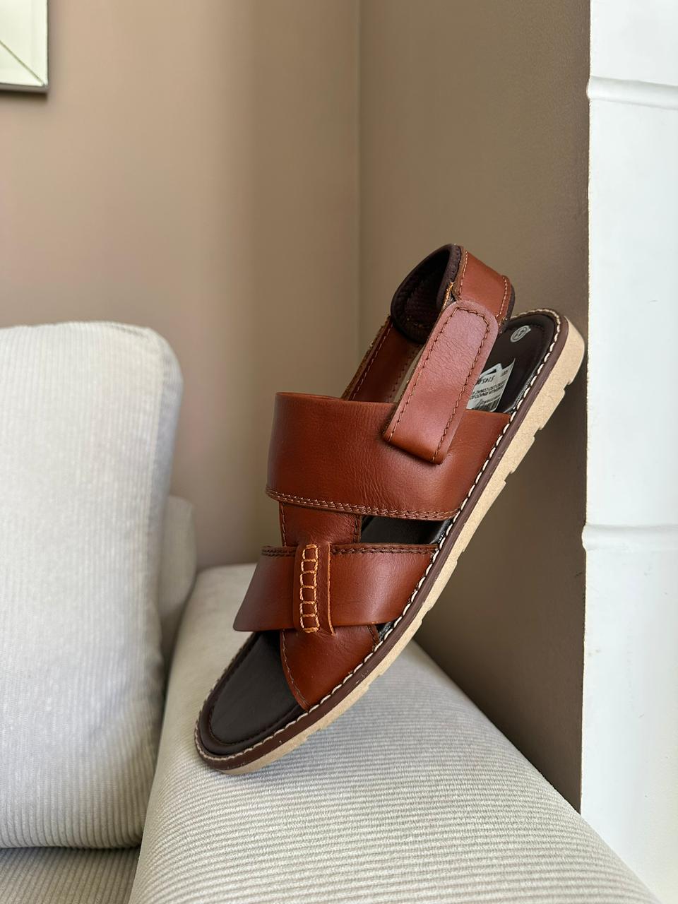 SANDALIA WALLY - EN CUERO - PARA HOMBRE - REF: 027