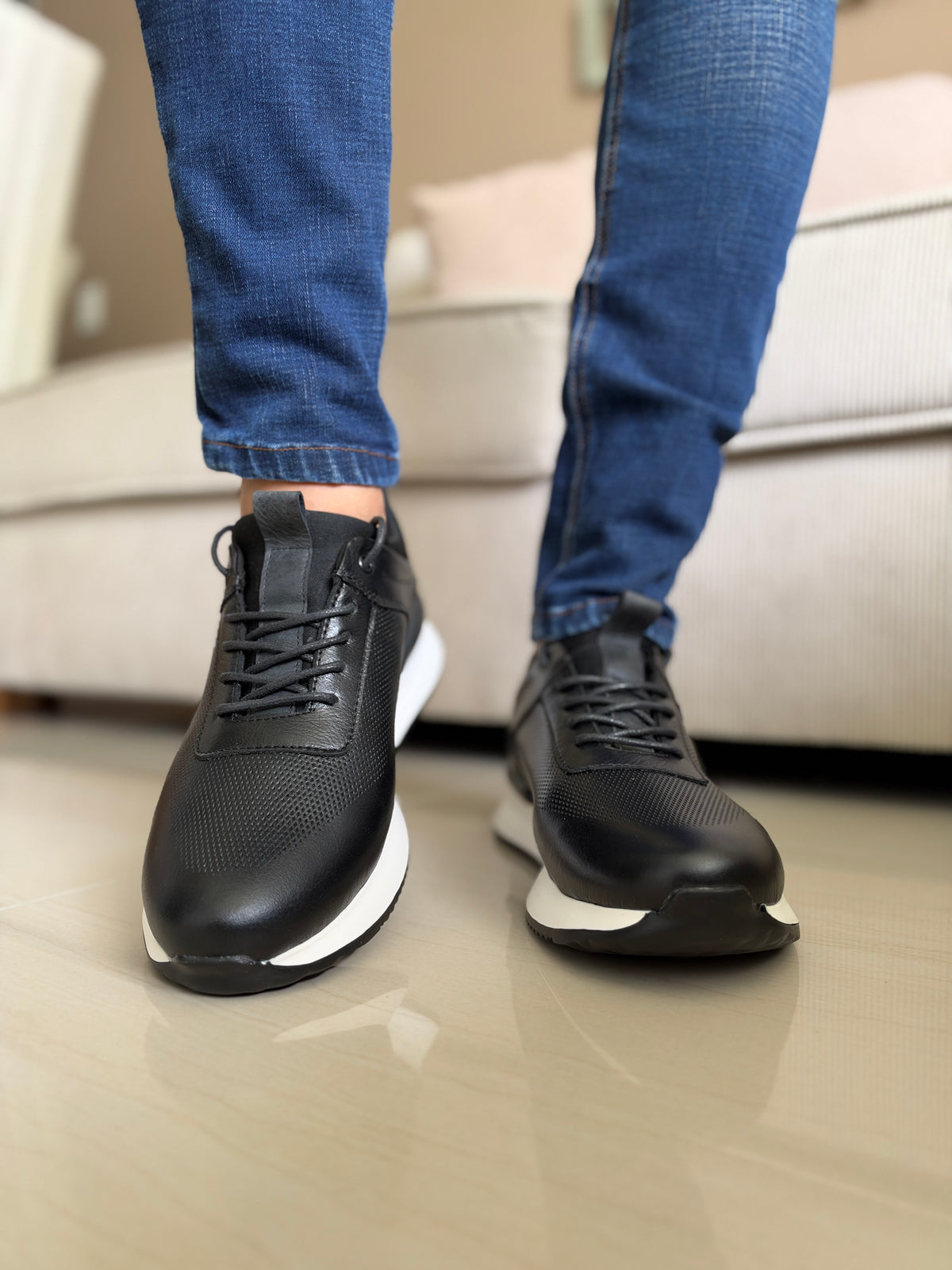 SNEAKER HOLLOW - EN CUERO - PARA HOMBRE - REF: ANT B91