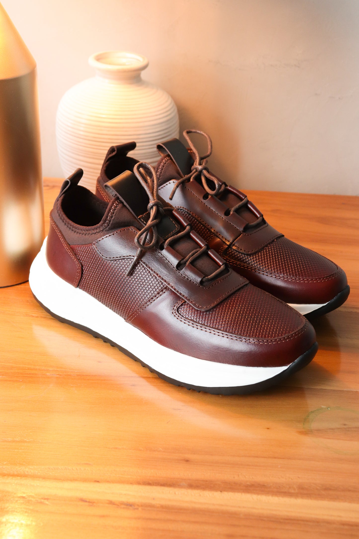 SNEAKERS PARA HOMBRE CERVINO EN CUERO - REF: ATN 355