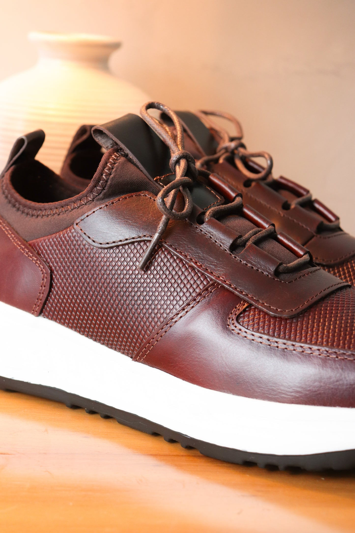 SNEAKERS PARA HOMBRE CERVINO EN CUERO - REF: ATN 355