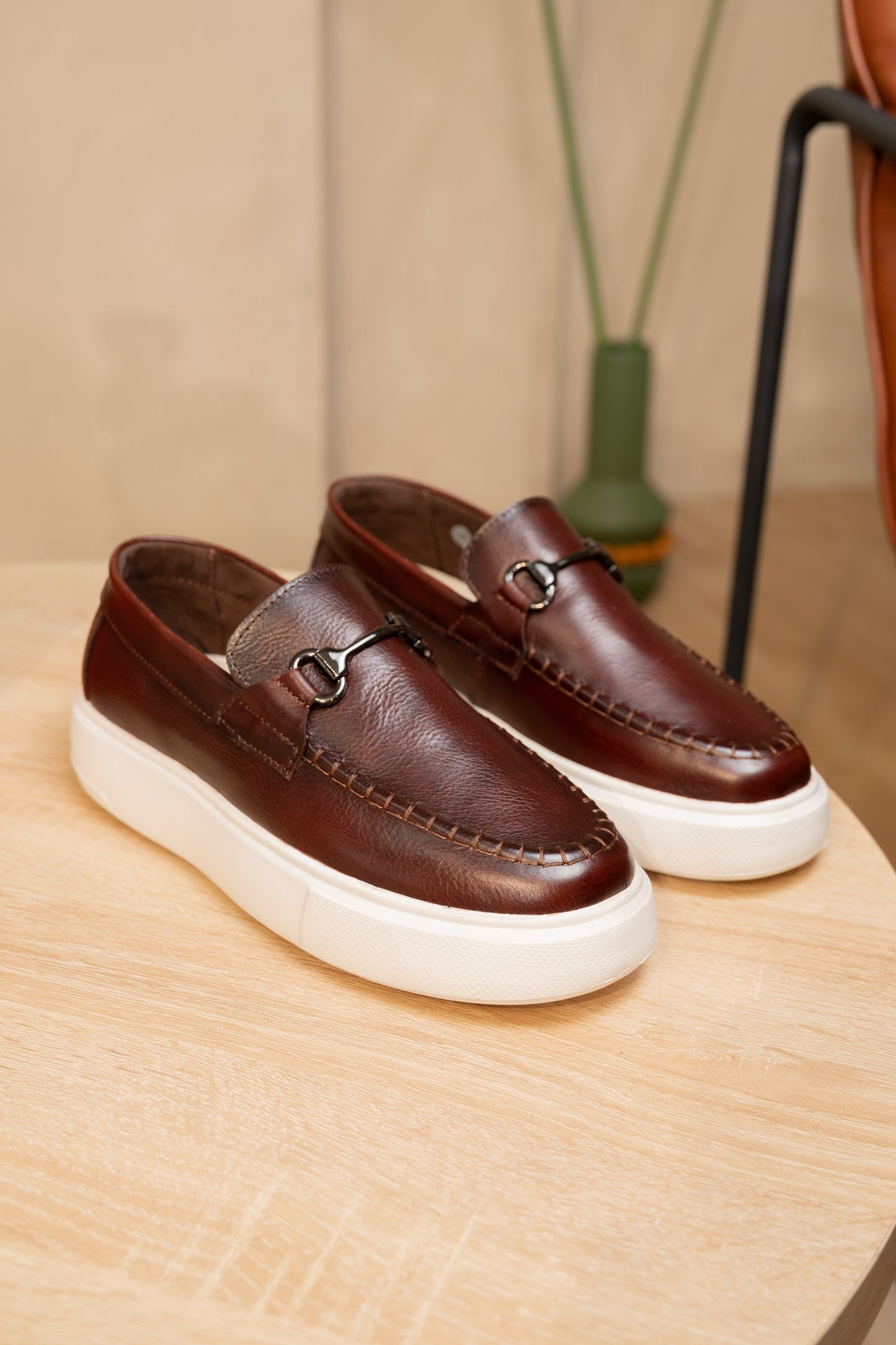 MOCASÍN ROM - EN CUERO - PARA HOMBRE