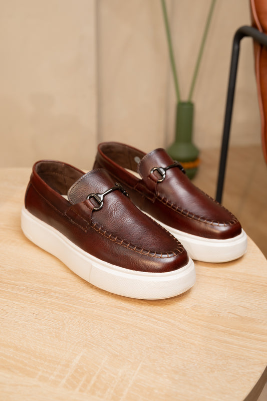 MOCASÍN ROM - EN CUERO - PARA HOMBRE