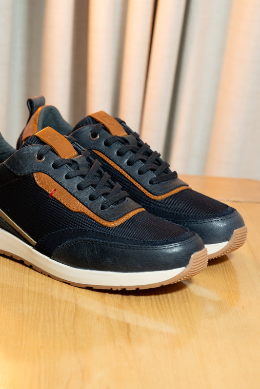 SNEAKERS GOP  EN CUERO\LONA -REF: 317 AZUL