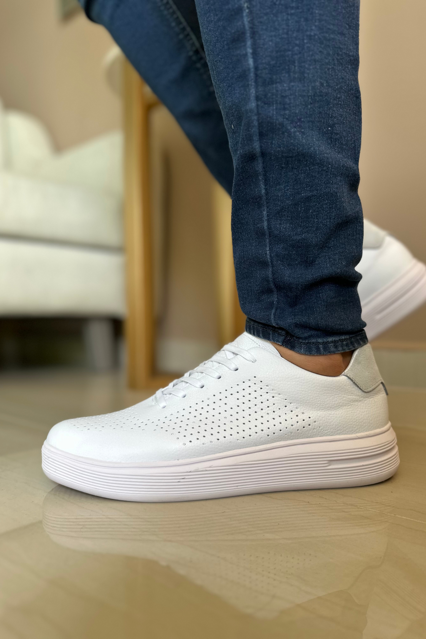 SNEAKER DUO - EN CUERO - PARA HOMBRE - REF: SPN 3202