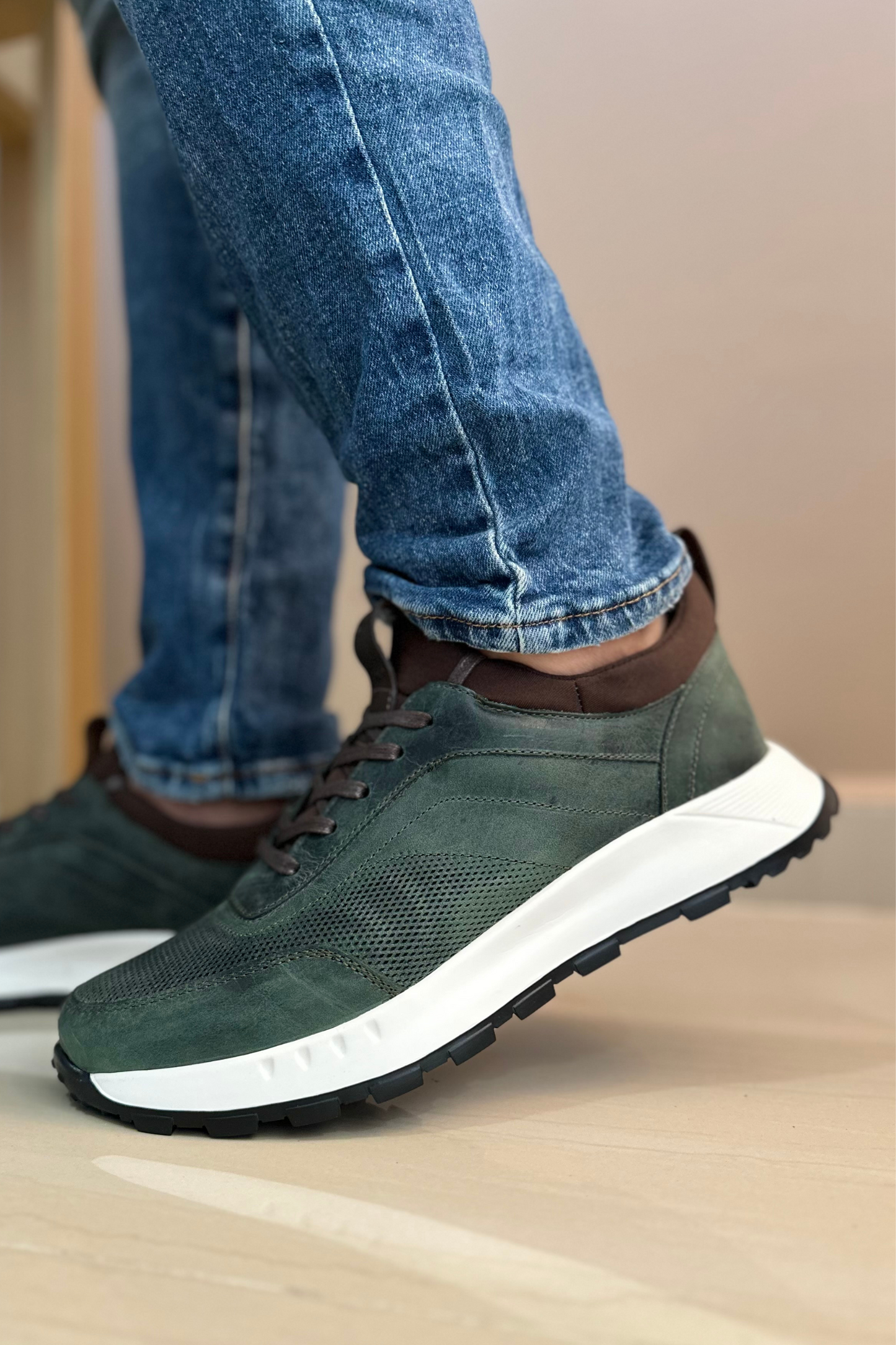 SNEAKERS MONBLANC -COLOR VERDE - PARA HOMBRE - REF: SPN 3050