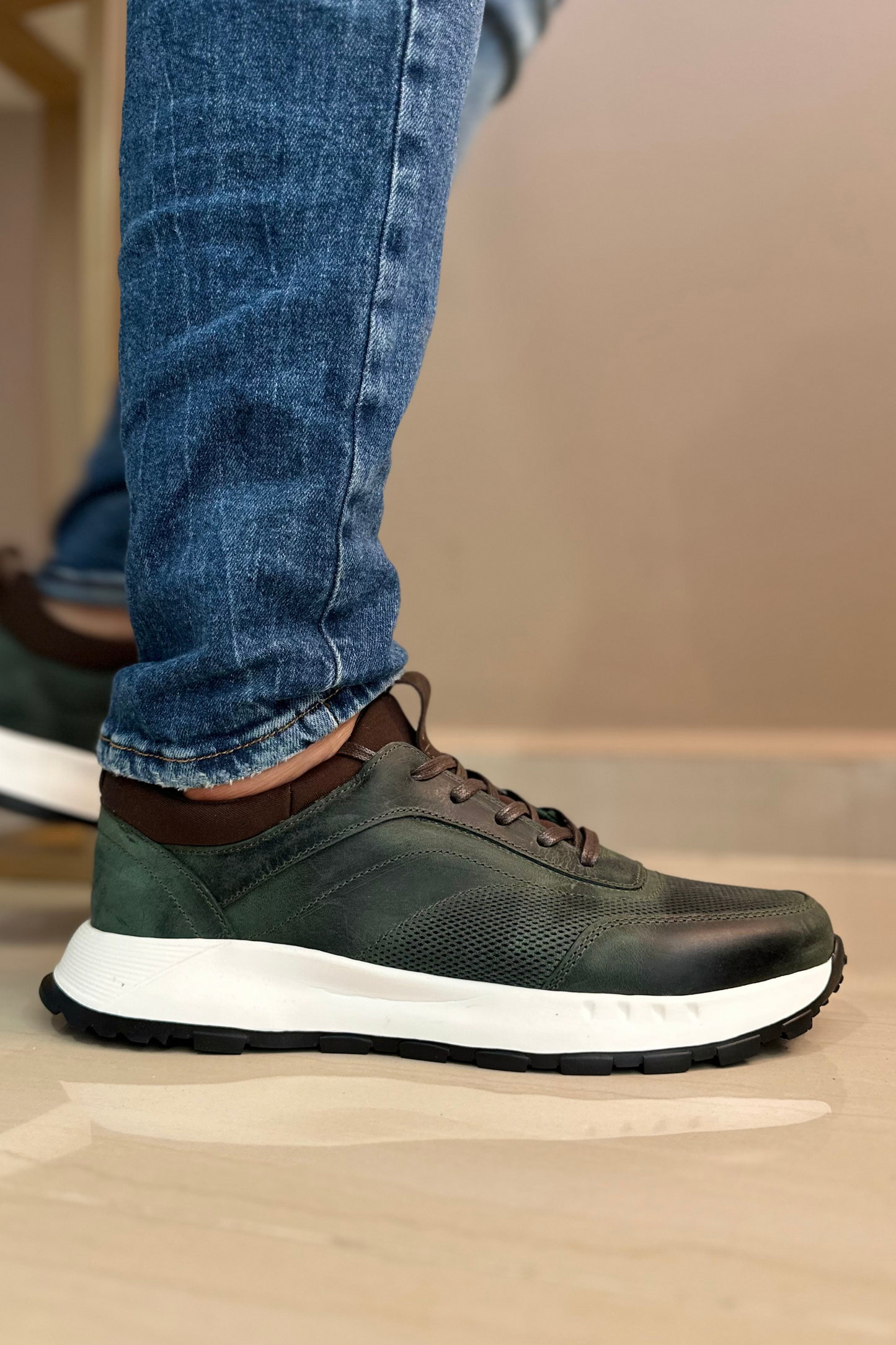 SNEAKERS MONBLANC -COLOR VERDE - PARA HOMBRE - REF: SPN 3050