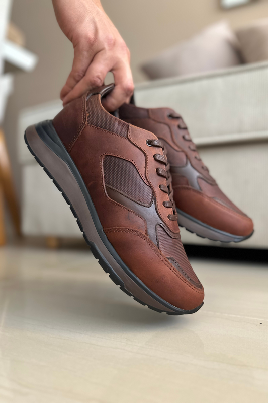 SNEAKER APOLO - EN CUERO - PARA HOMBRE - REF: B99